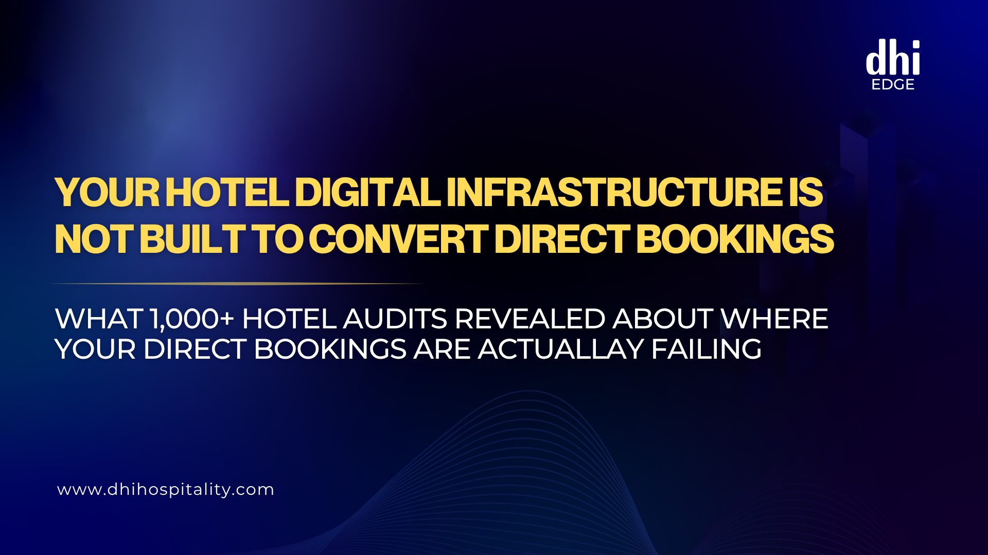 Your hotel digital infrastructure is not built to convert direct bookings