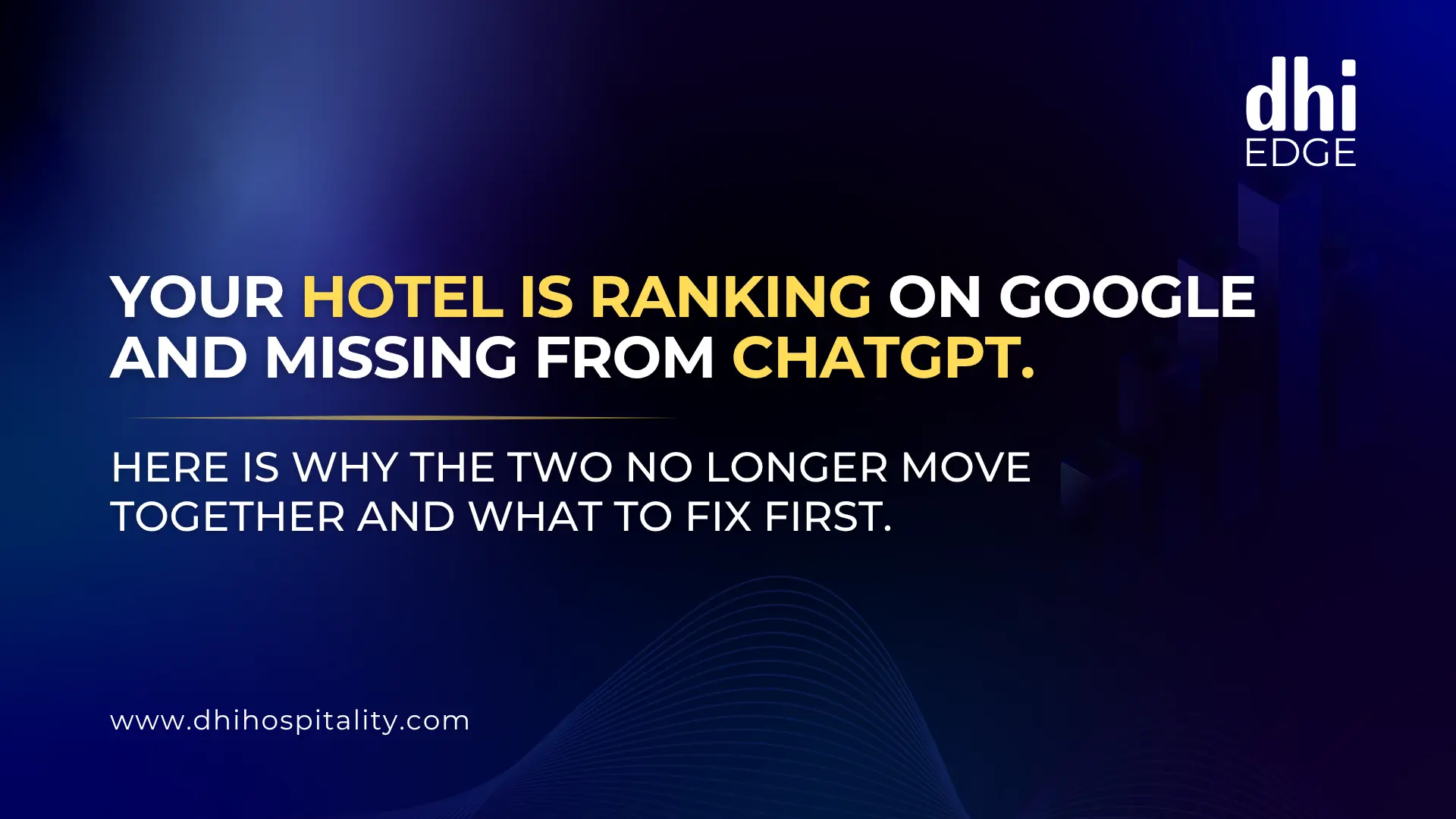 Your hotel is ranking on Google and missing from ChatGPT.