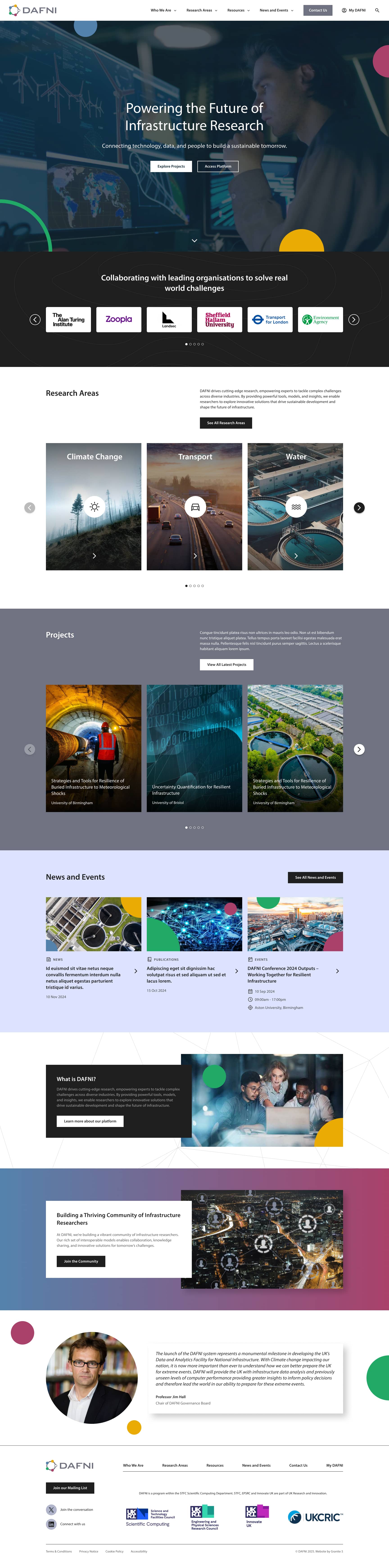 Web design for a research institute