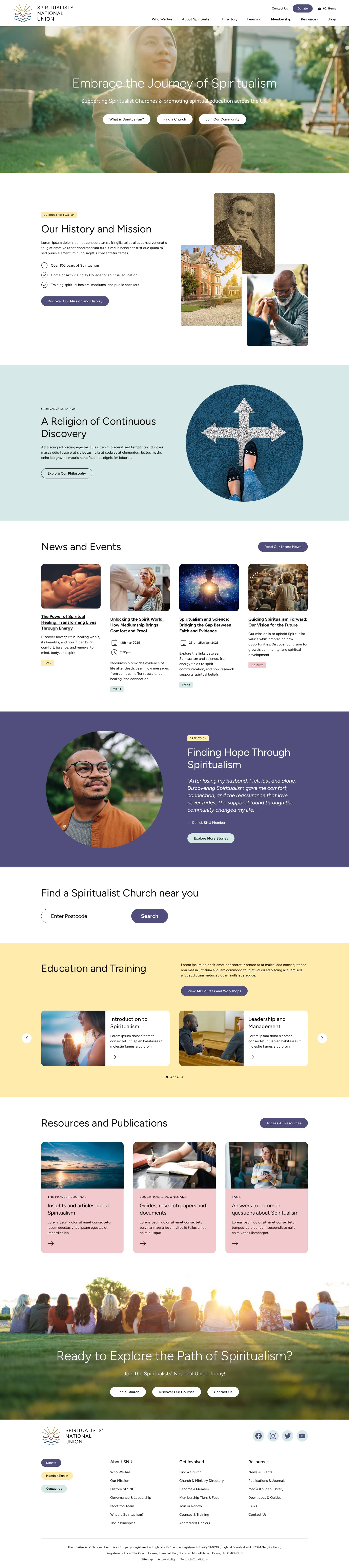 Charity web design for a religious organisation