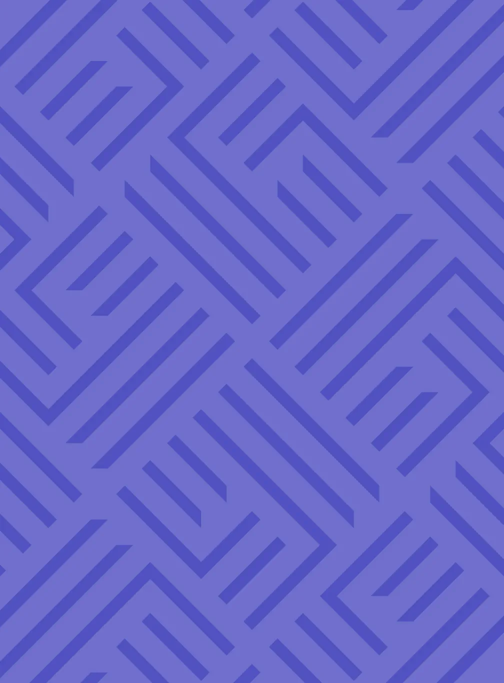 A repeating abstract geometric pattern derived from the Shutter Suffolk logo symbol in a deep purple hue.