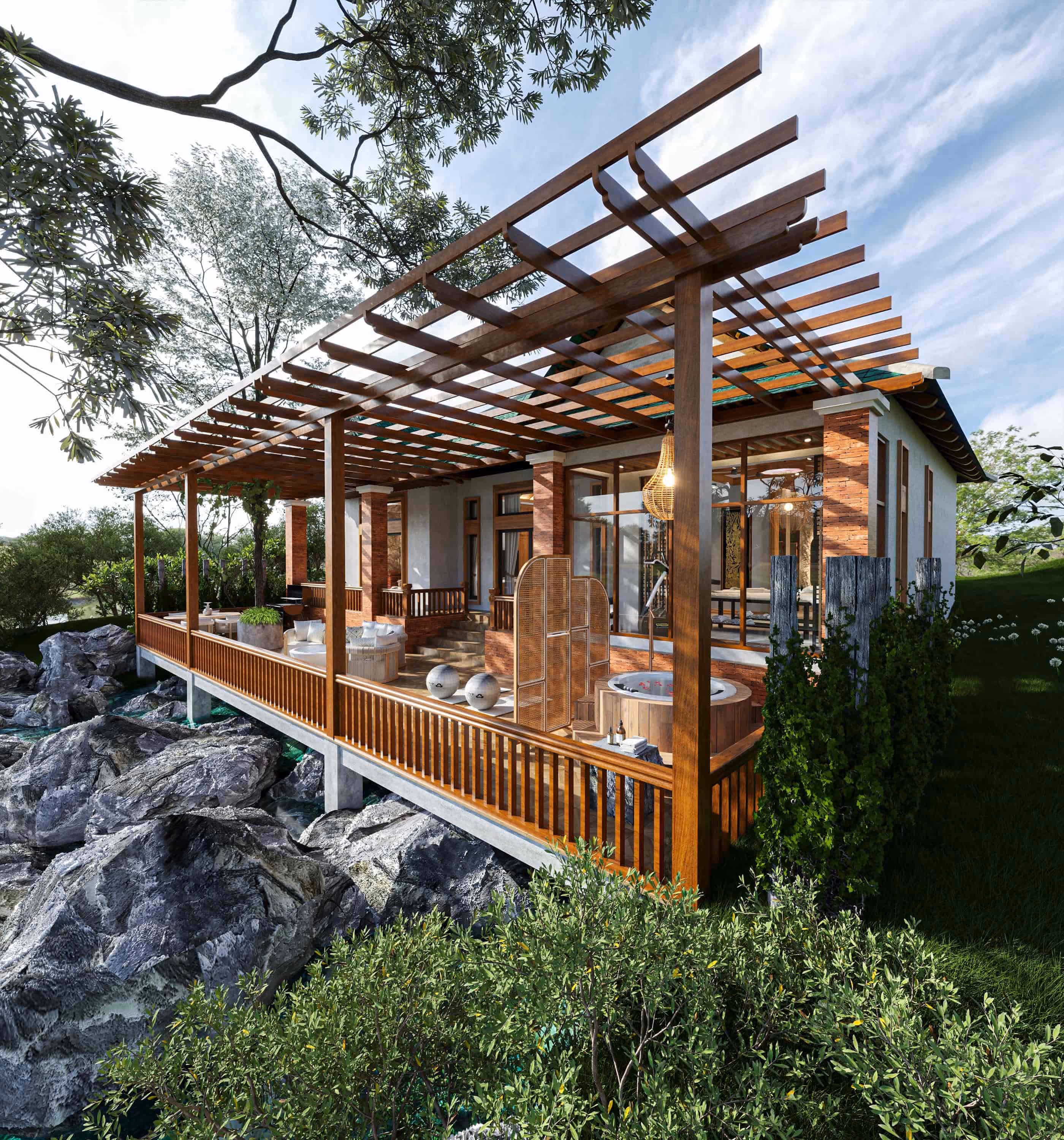 Wellness suite outside