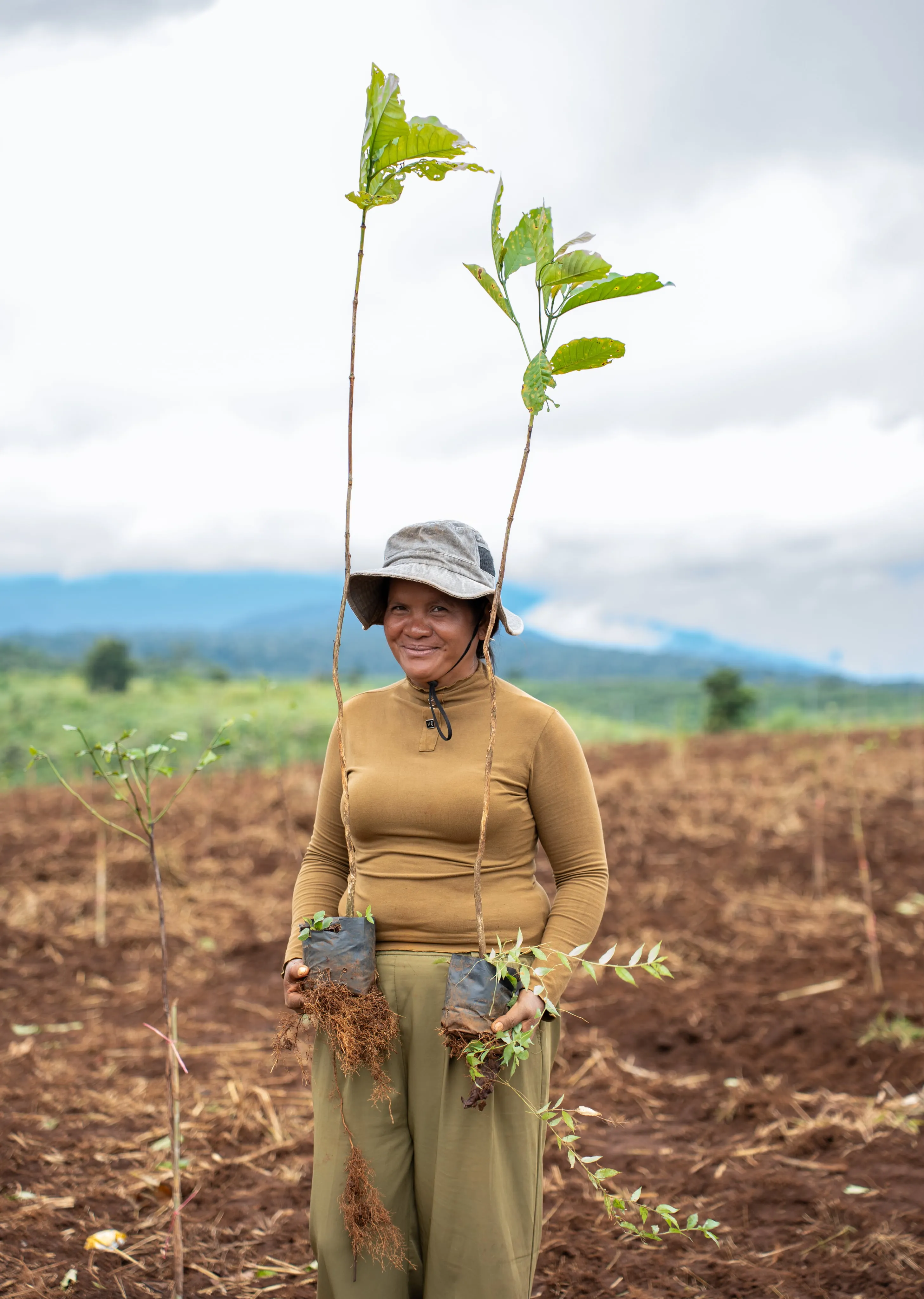 farm worker smiling