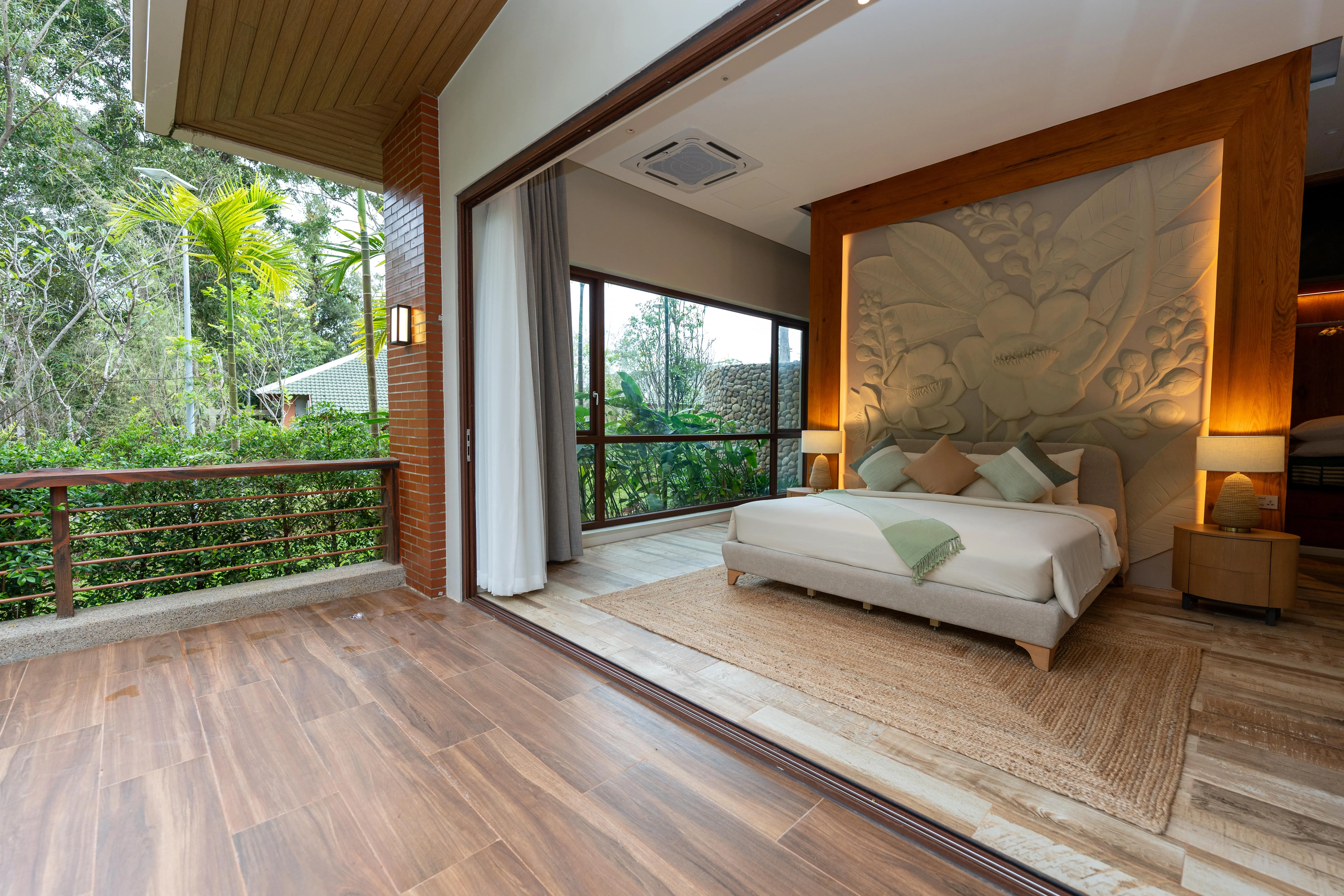 Garden villa bed and terrace