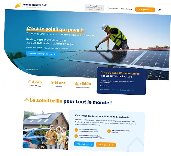 Exemple de réalisation de site - Site vitrine