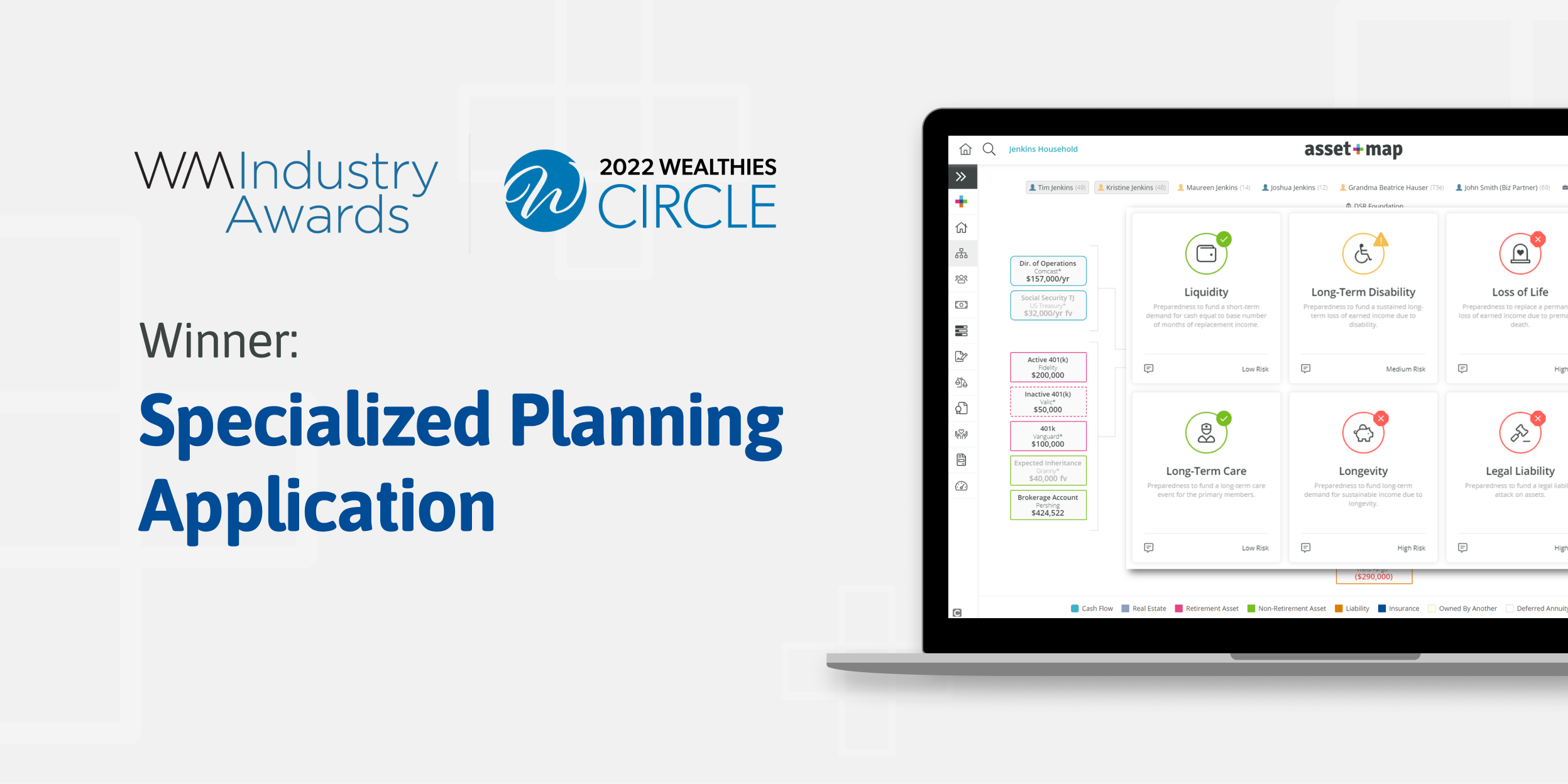 Asset-Map Named Top Specialized Planning Application at the 2022 Wealth Management Industry Awards