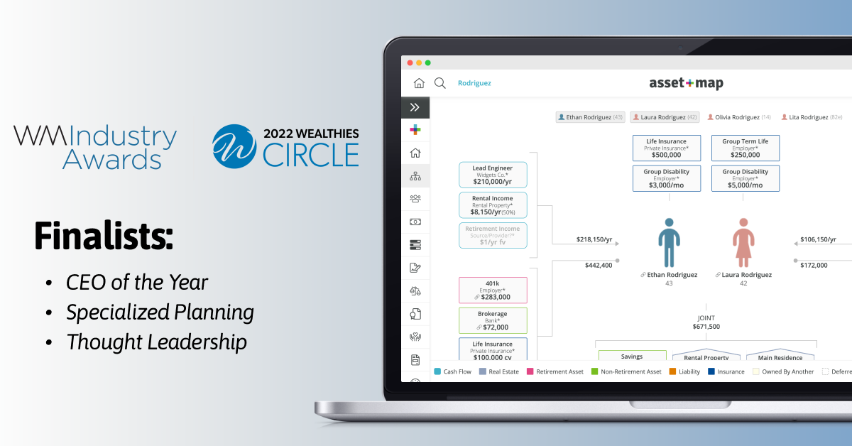 Asset-Map Recognized in Three Categories for the 2022 WealthManagement.com Industry Awards