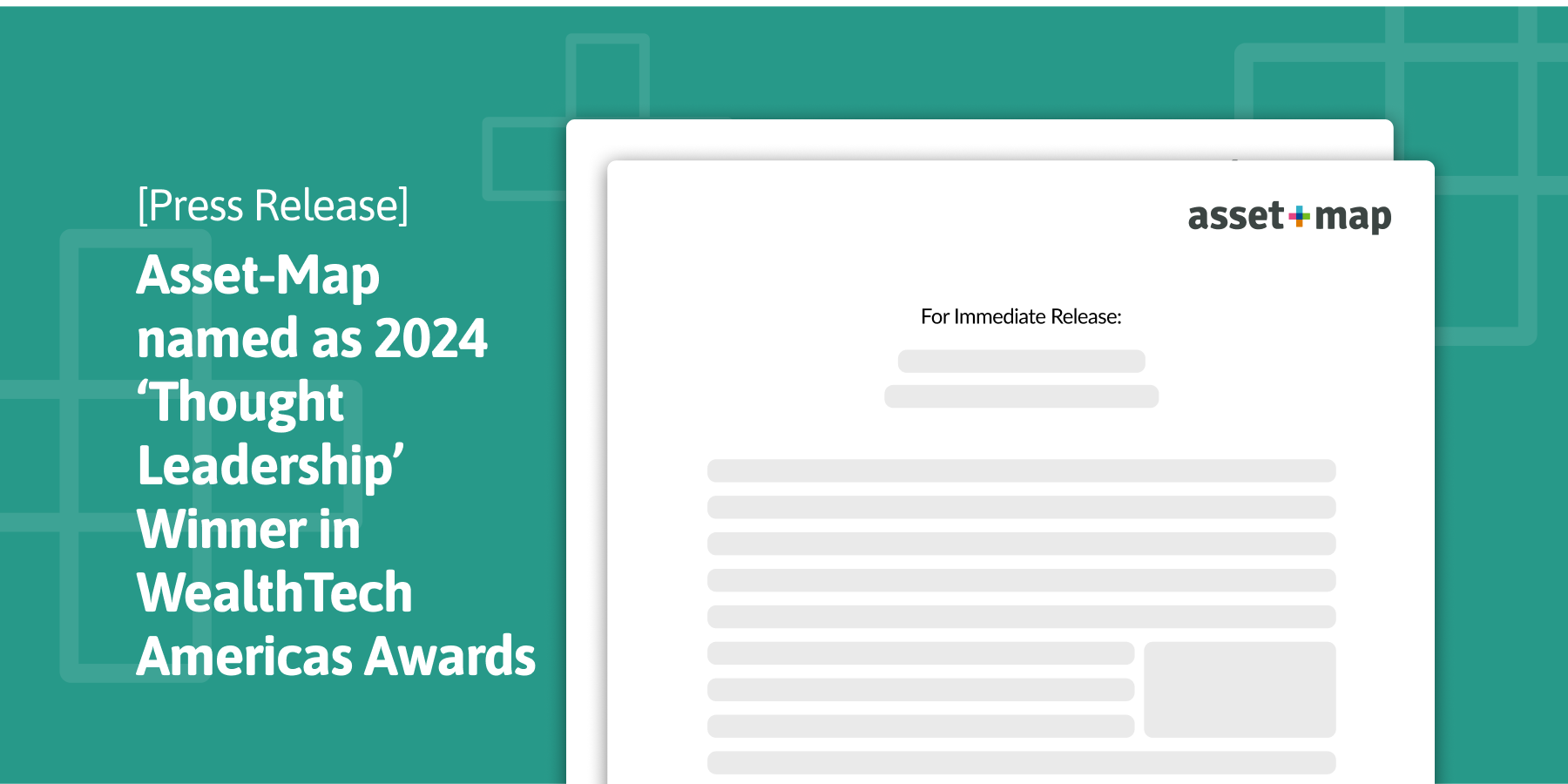 Asset-Map named as 2024 ‘Thought Leadership’ Winner in WealthTech Americas Awards