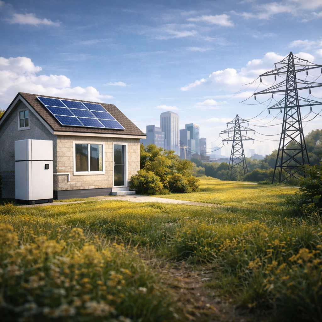 Australian home with rooftop solar and a wall-mounted battery, the kind of household setup eligible for VPP enrolment without compromising battery life.