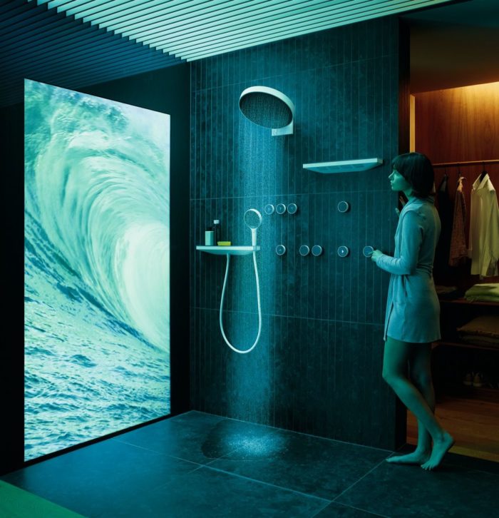 Douche sensorielle dans un spa
