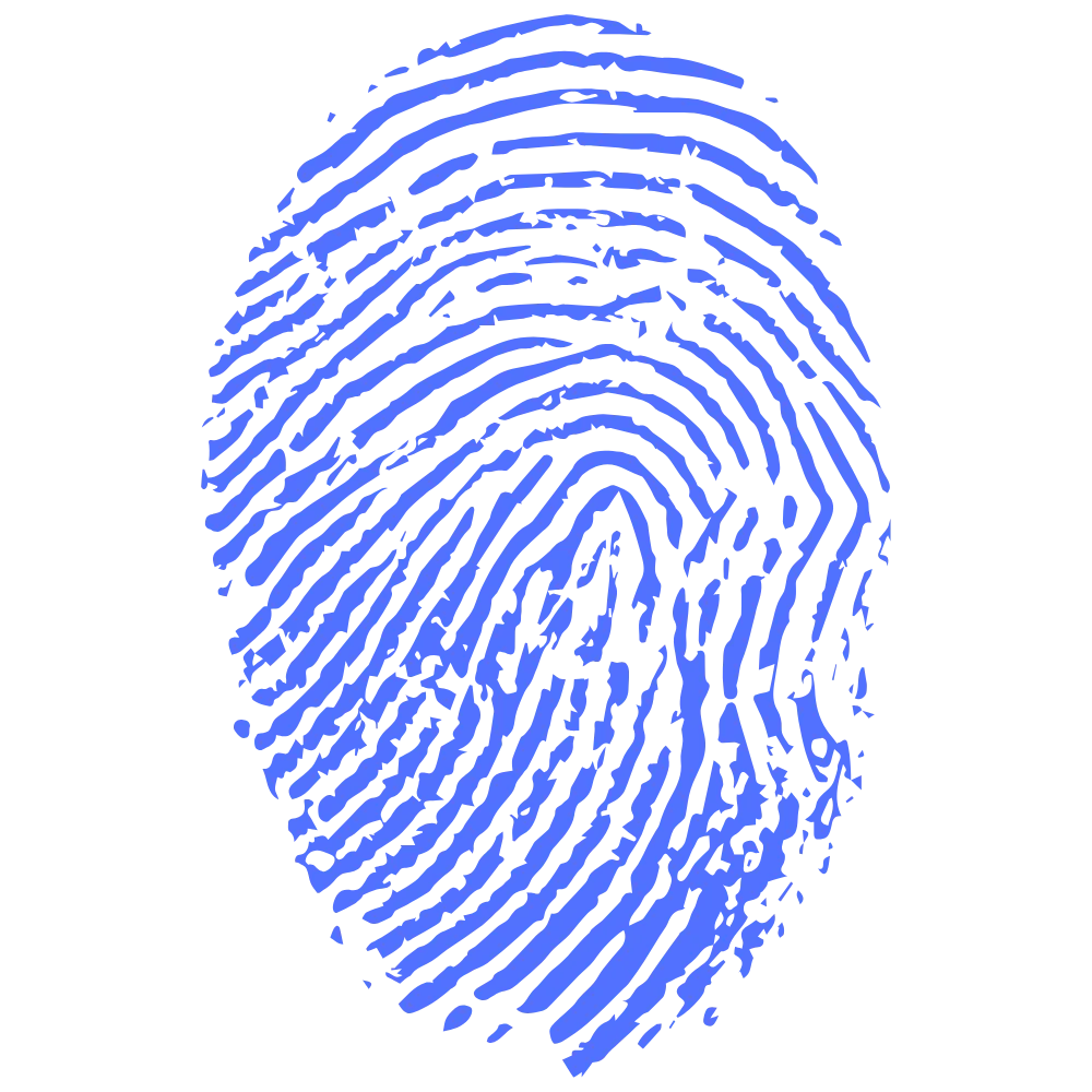 Fingerprint-Logo von BLUEPRINT. Development, Symbol für individuelle Webdesign-Lösungen und digitale Markenentwicklung“