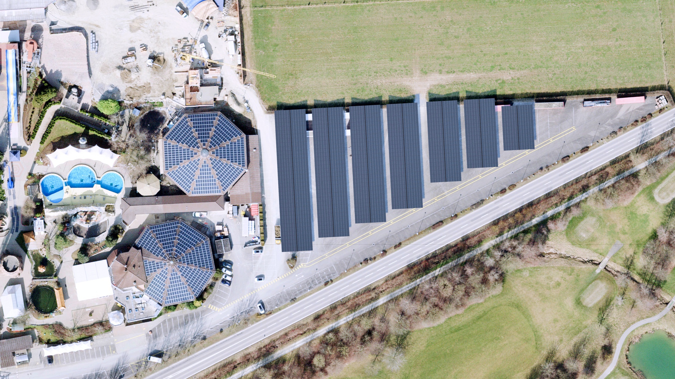 Vom Besucherparkplatz zum Kraftwerk