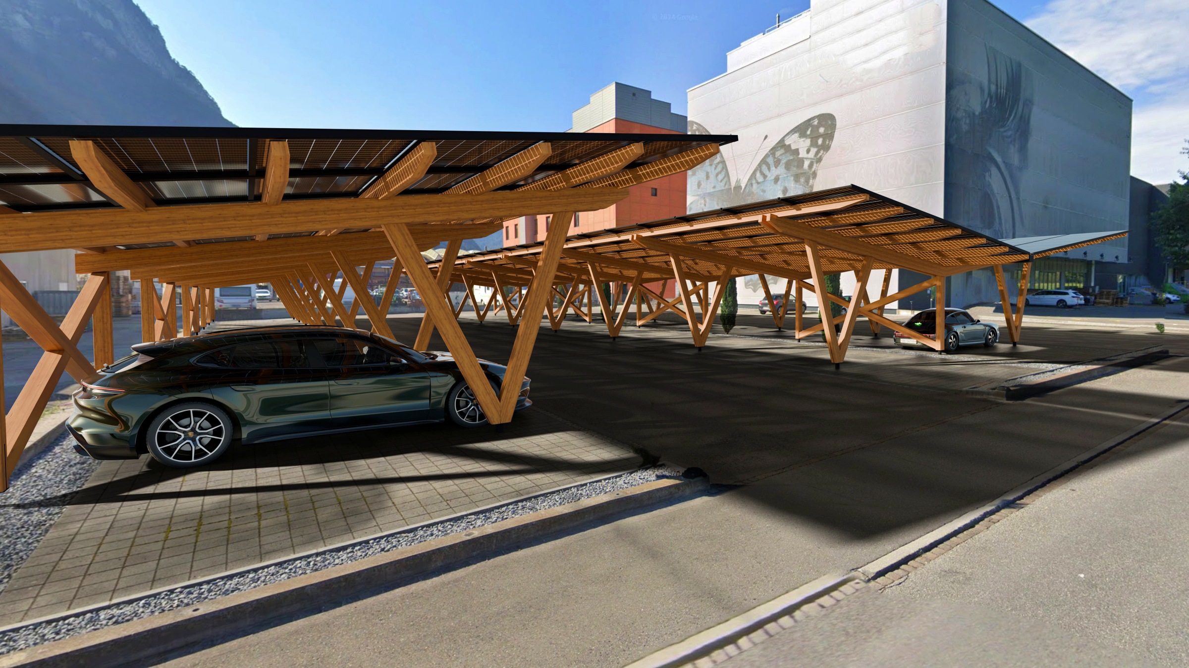 Den Mitarbeiterparkplatz zur Photovolatikanlage machen