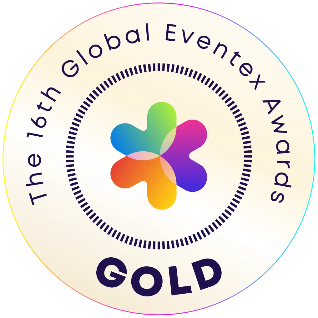 European Awards 2026 Gold Winner seal (light version)