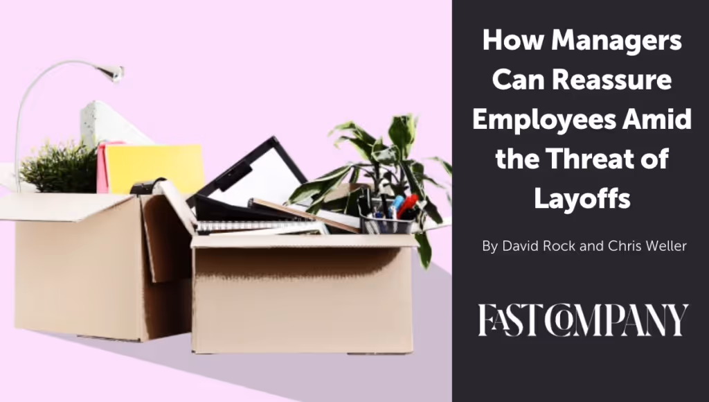 How managers can reassure employees amid the threat of layoffs logo