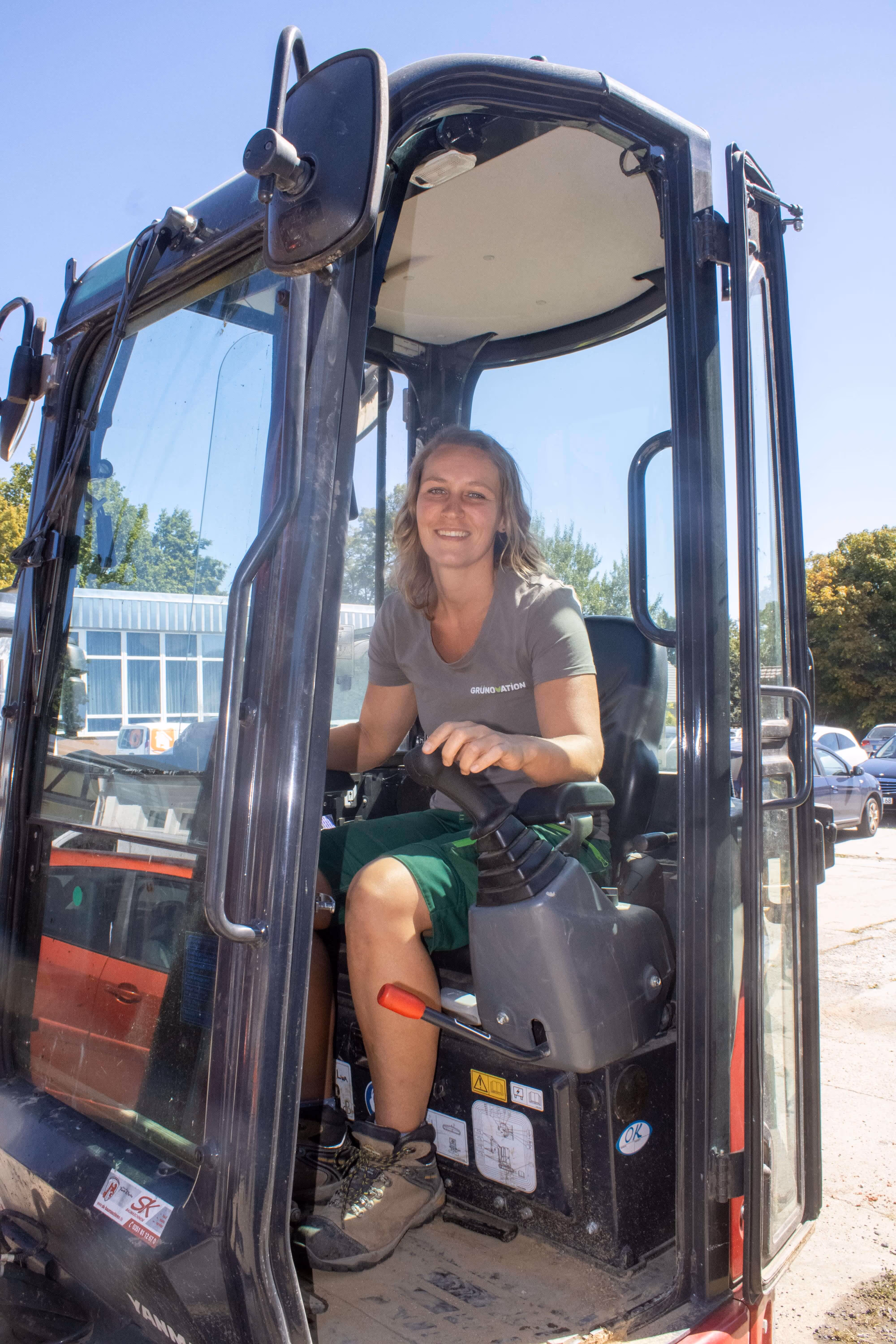 Das Team auf der Baustelle.