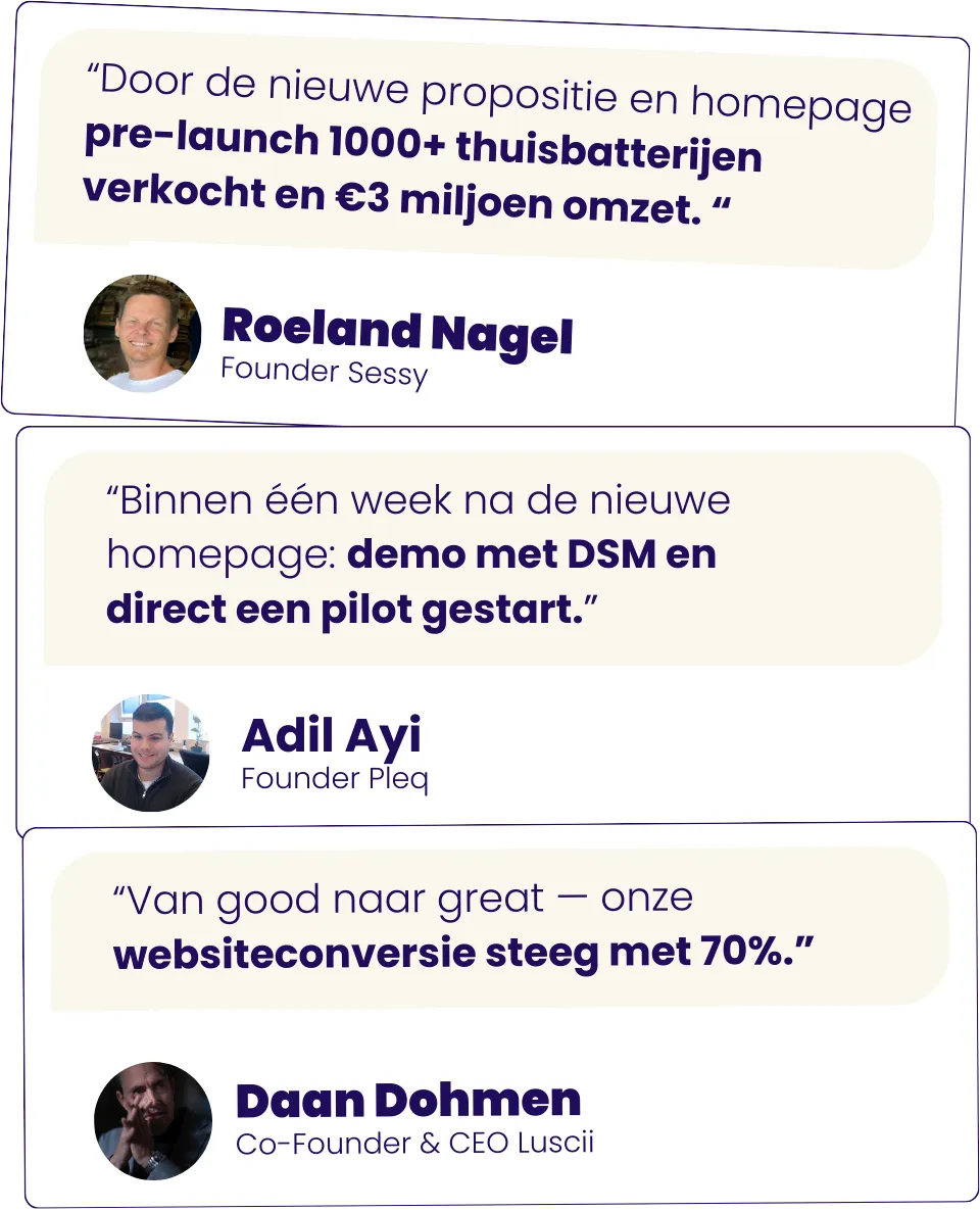 Ontdek hoe wij B2B proposities bouwen die in één keer de conversie verhogen van je salespitch, website én ads