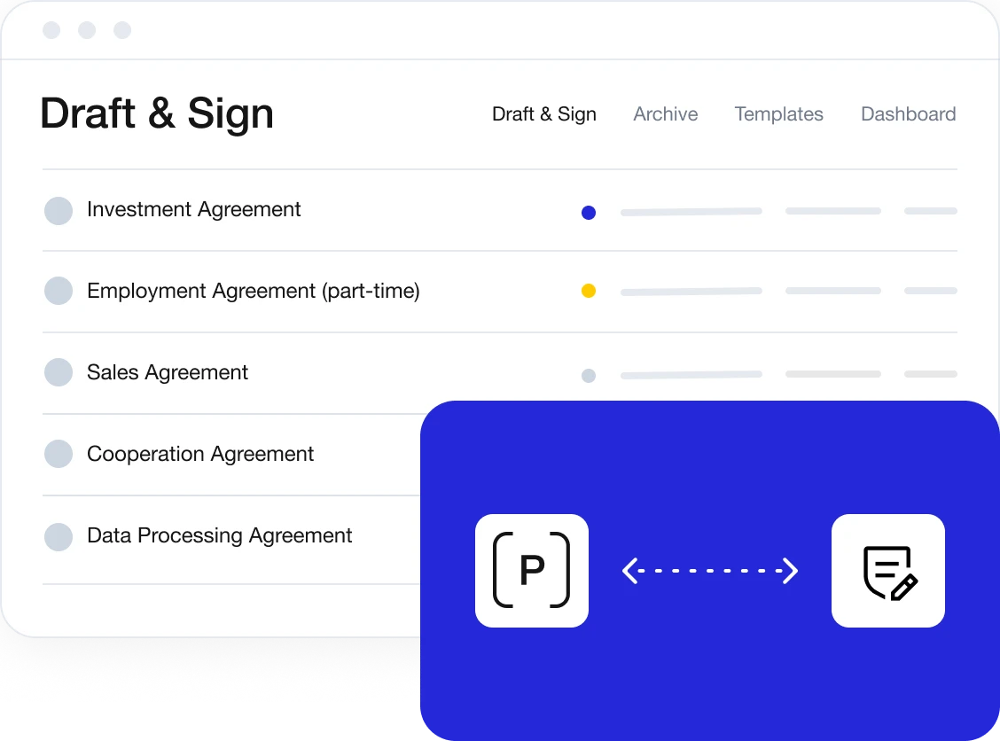 Legally binding signatures precisely contracts