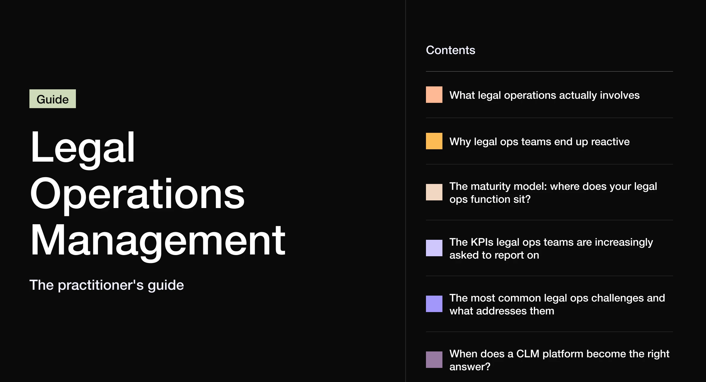 Legal Operations Management: The Practitioner's Guide