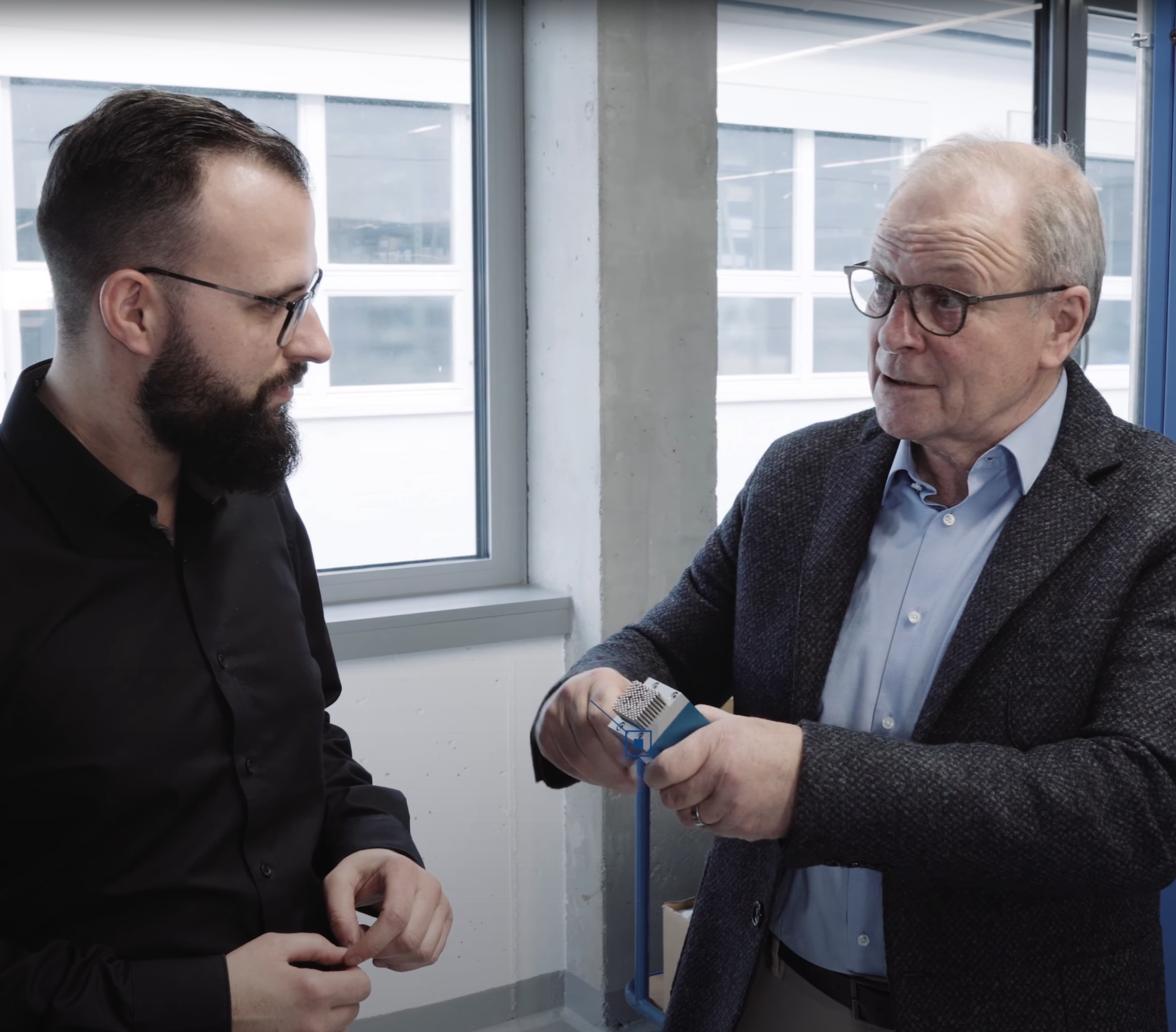 Matrix Founder, Hubert Meintrup, explaining the product to a customer