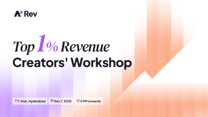 Top 1% Revenue Creators' Workshop - Hyderabad