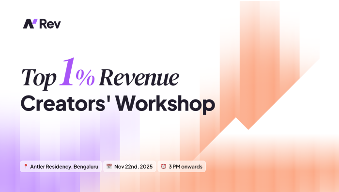 Top 1% Revenue Creators' Workshop - Bengaluru
