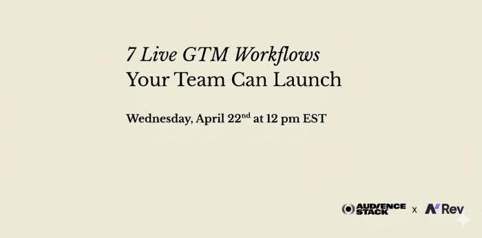 7 Live GTM Workflows Your Team Can Launch Tomorrow Morning (Masterclass - US)