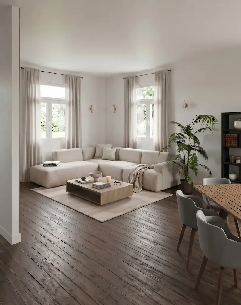 Intérieur d’une maison en construction avant aménagement