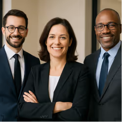 Trois avocats en divorces.