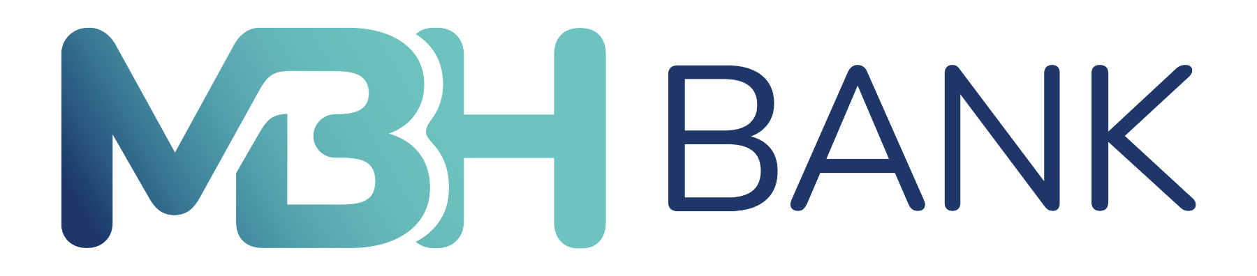 MBH bank logo, horizontális elrendezés