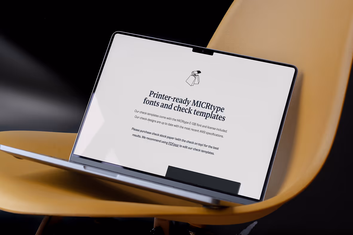 Micrytype on a computer screen.