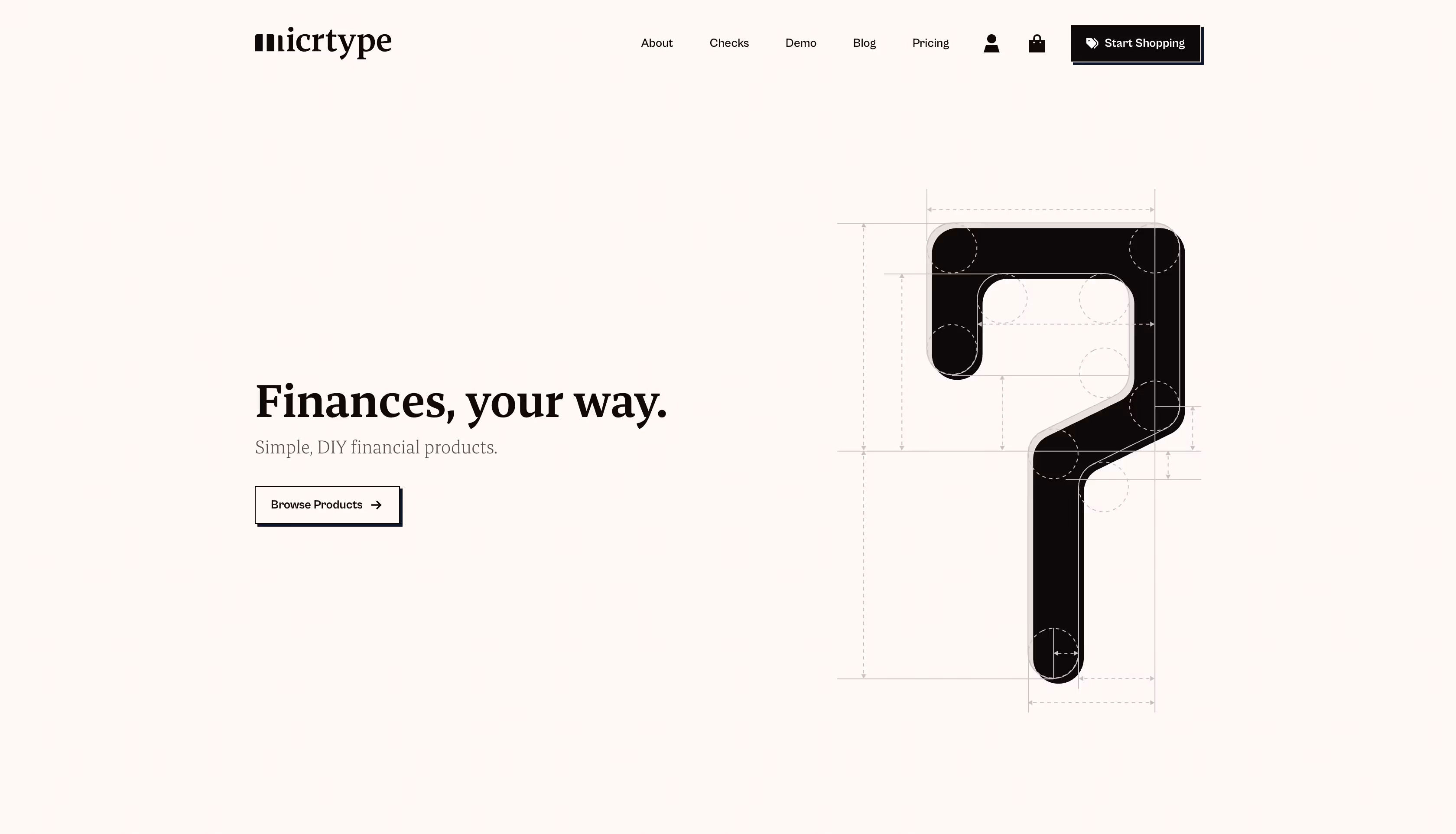micrtype.com landing page screenshot.