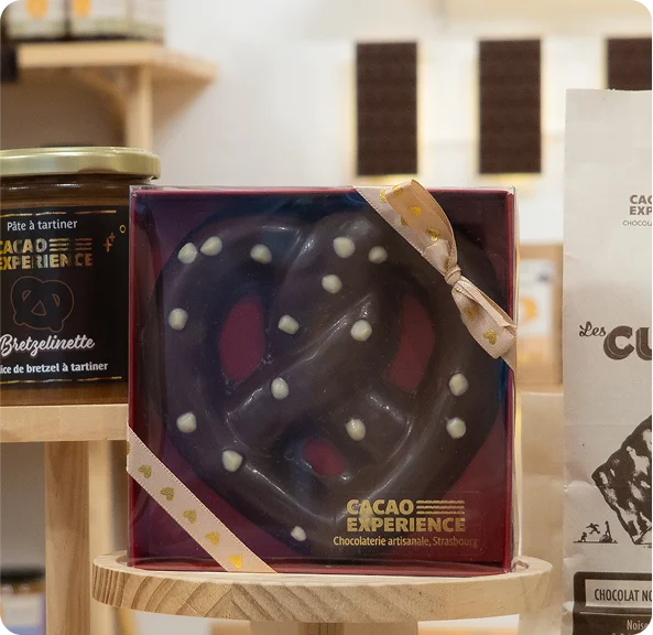 photo de bretzel au chocolat