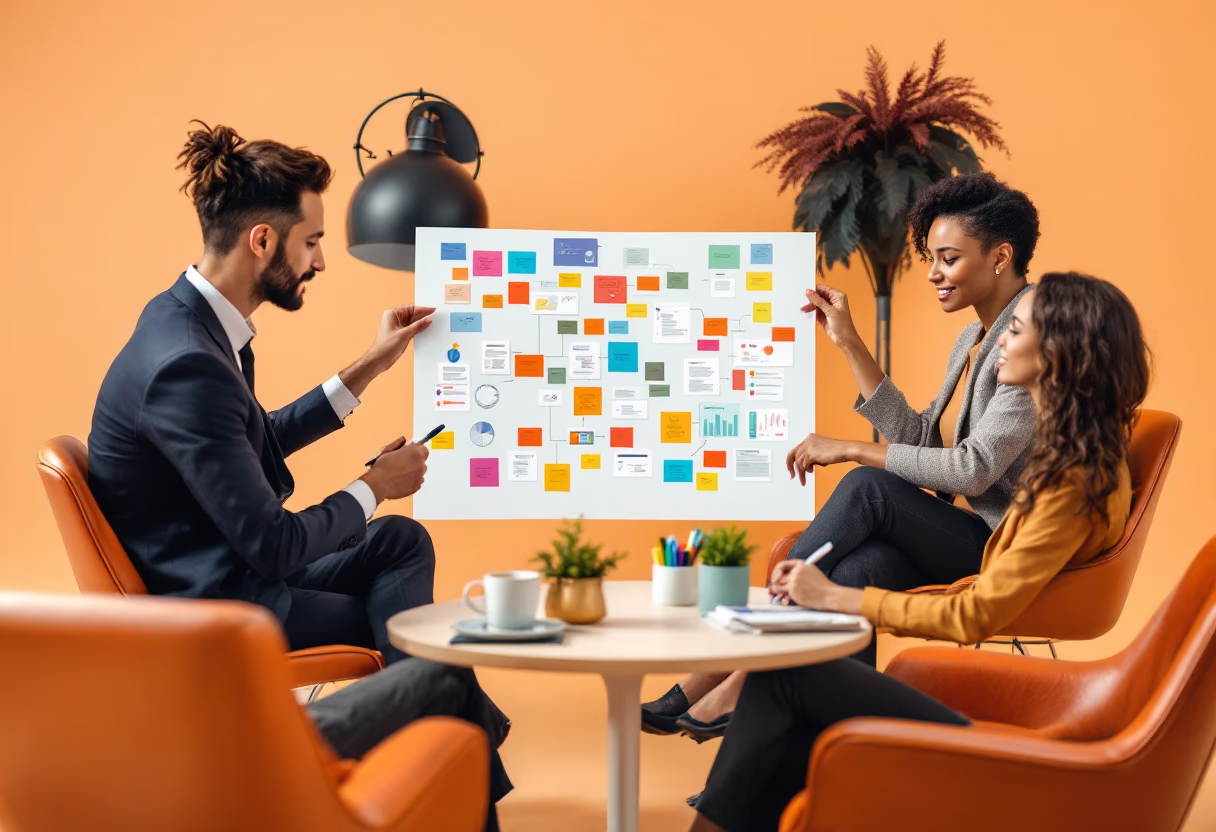 image of a brainstorming session (for a consulting firm)