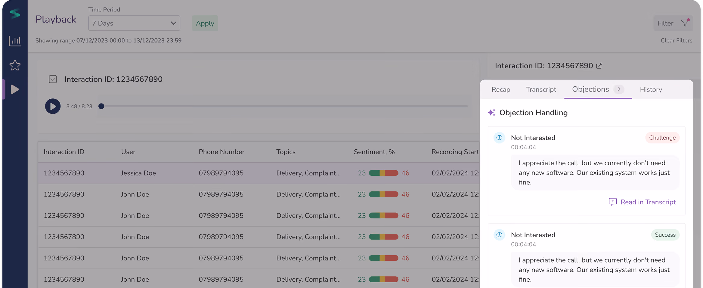 Working with objections