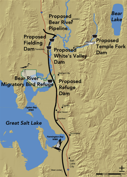 A map of proposed Bear River Development.