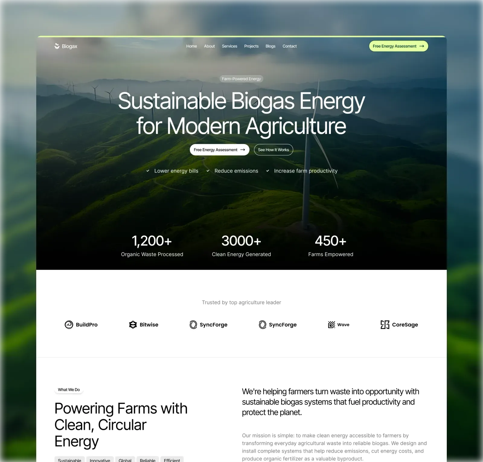 Biogax Webflow Banner