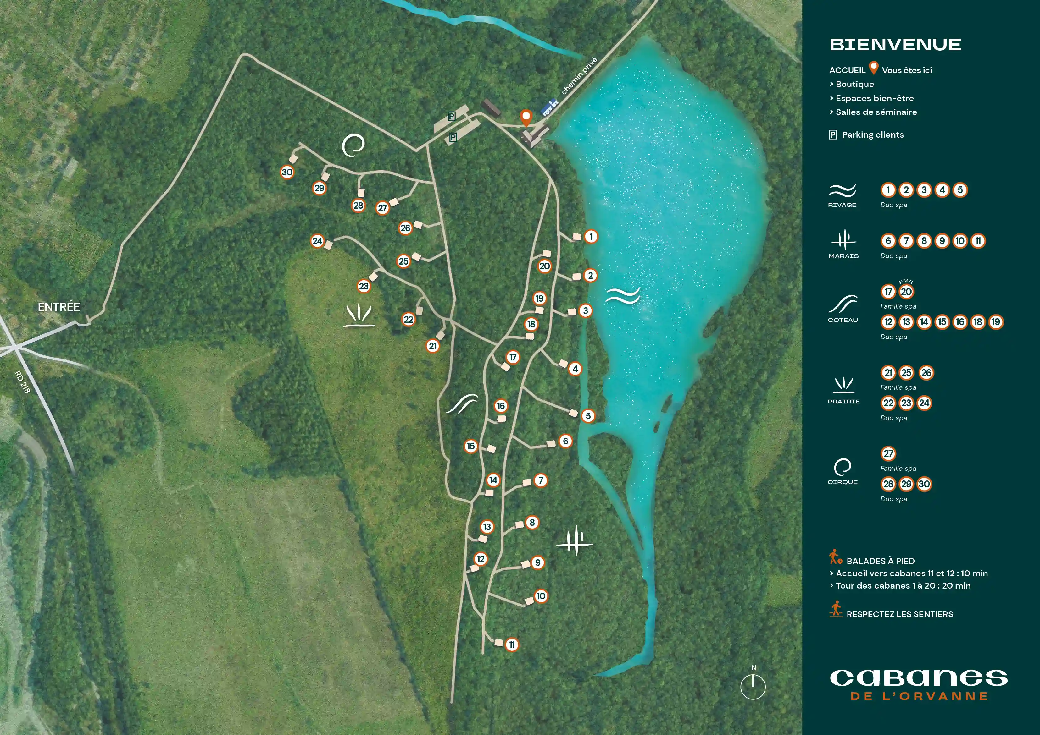 Plan des Cabanes de l'Orvanne
