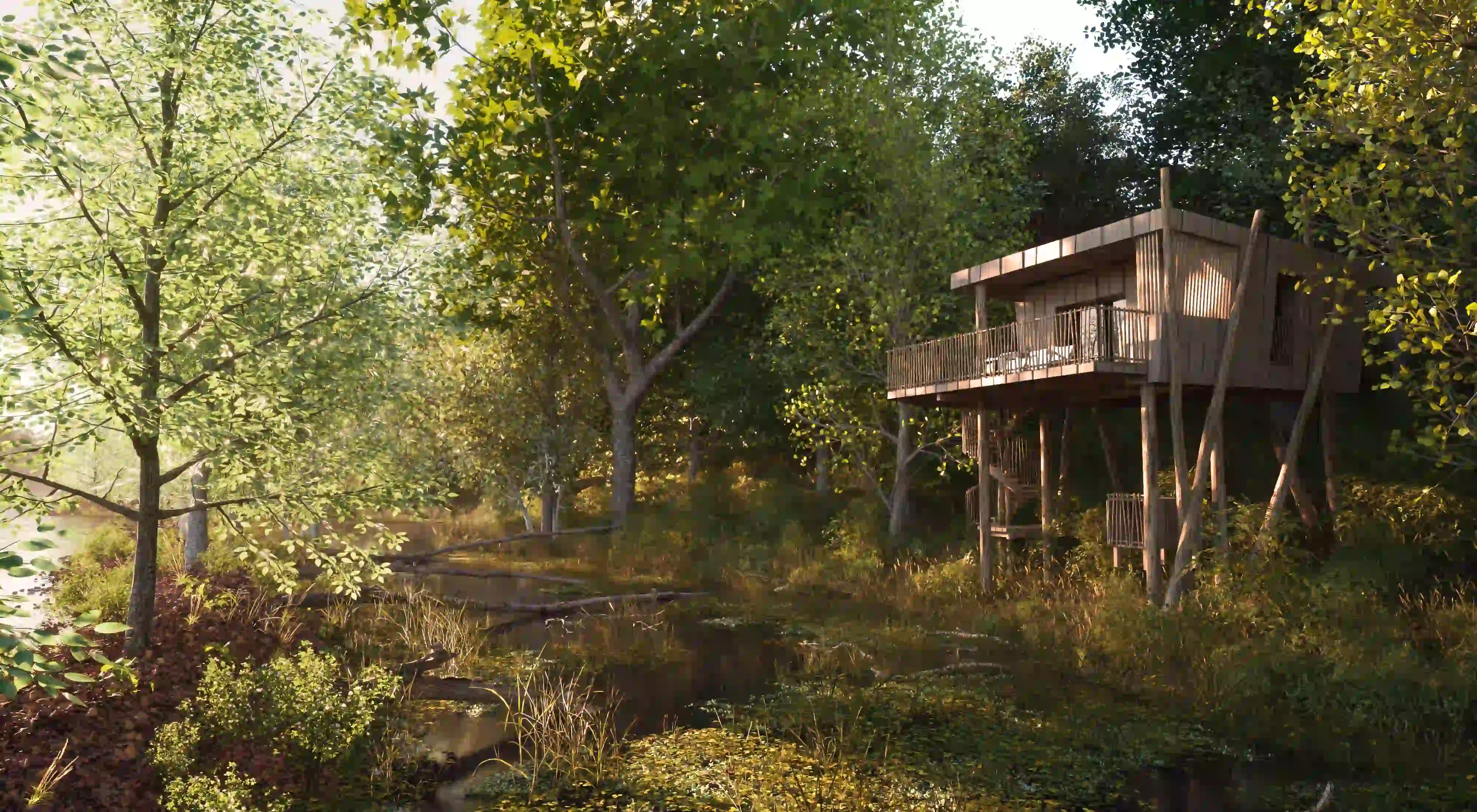 Cabanes de l'Orvanne 3D @AW2 architecture & interiors