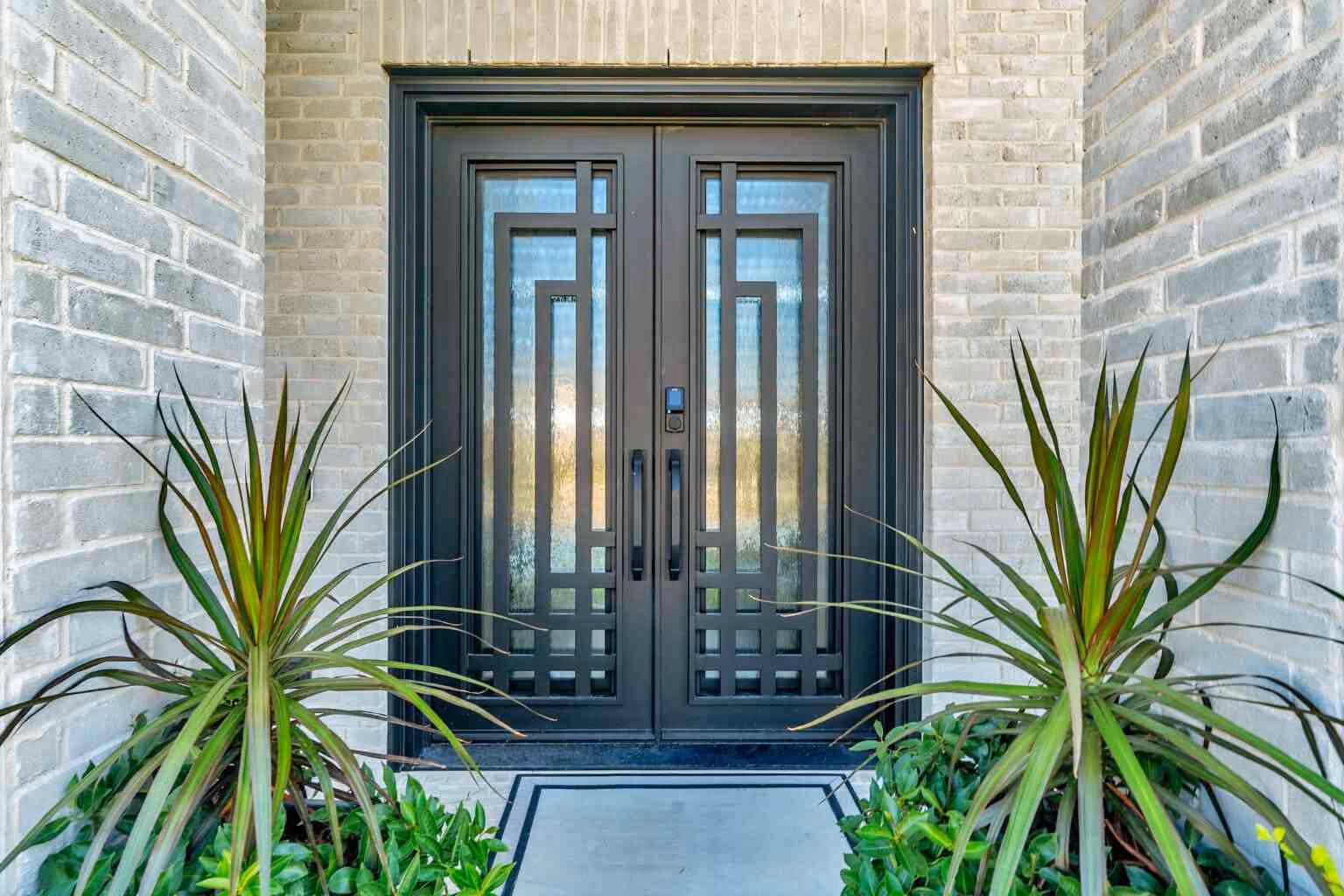 green exterior door