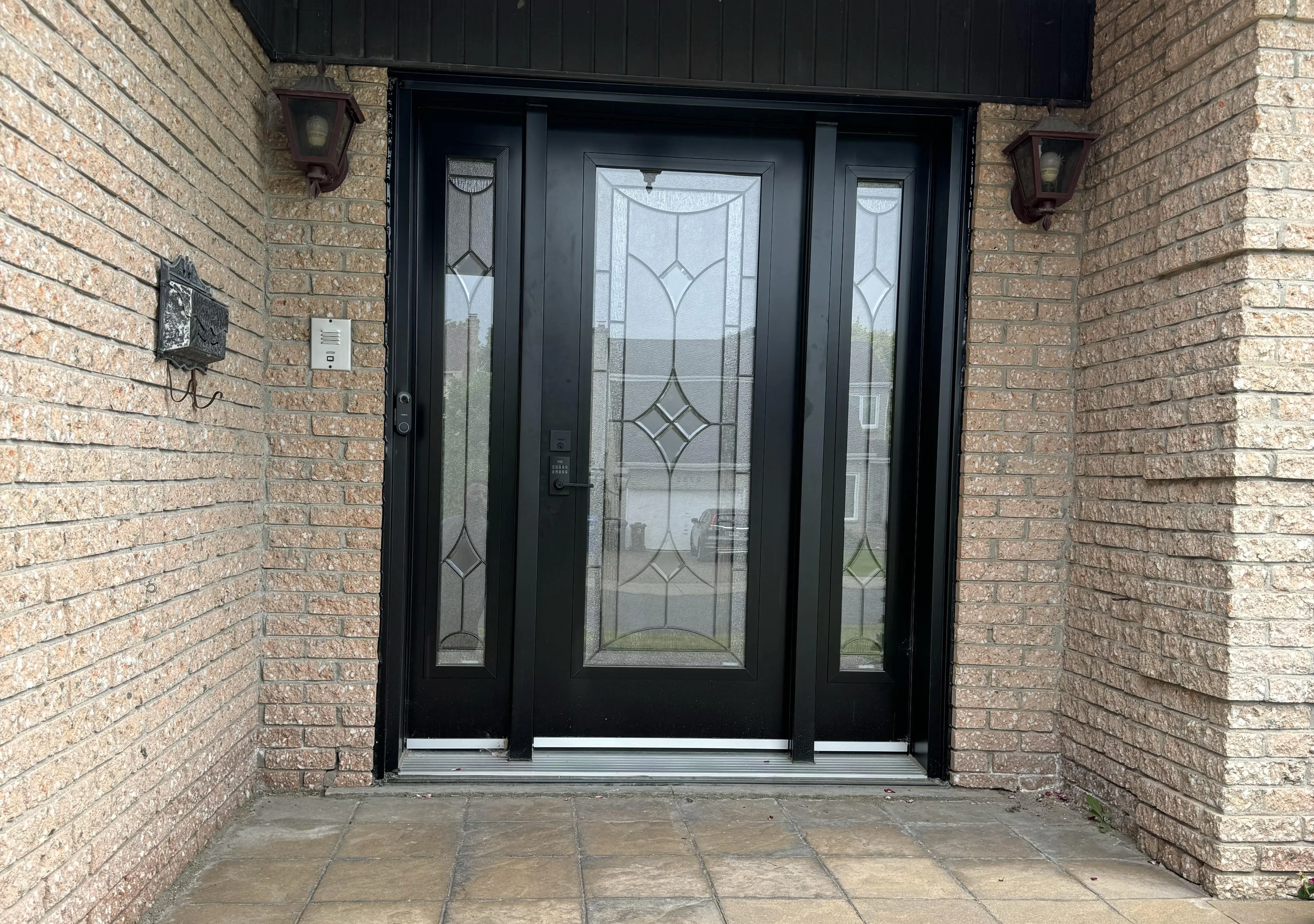 black french door installed
