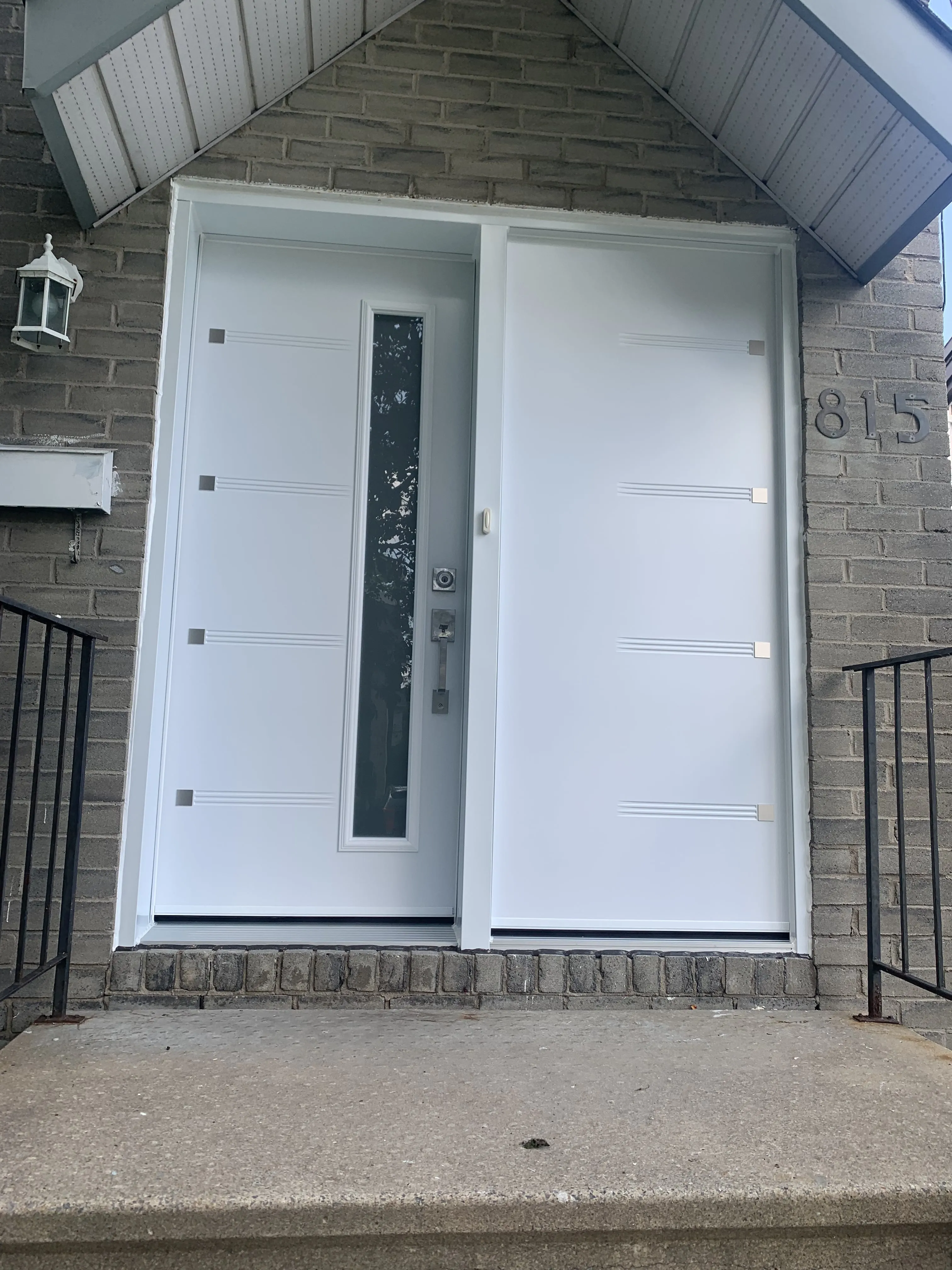 white door installation