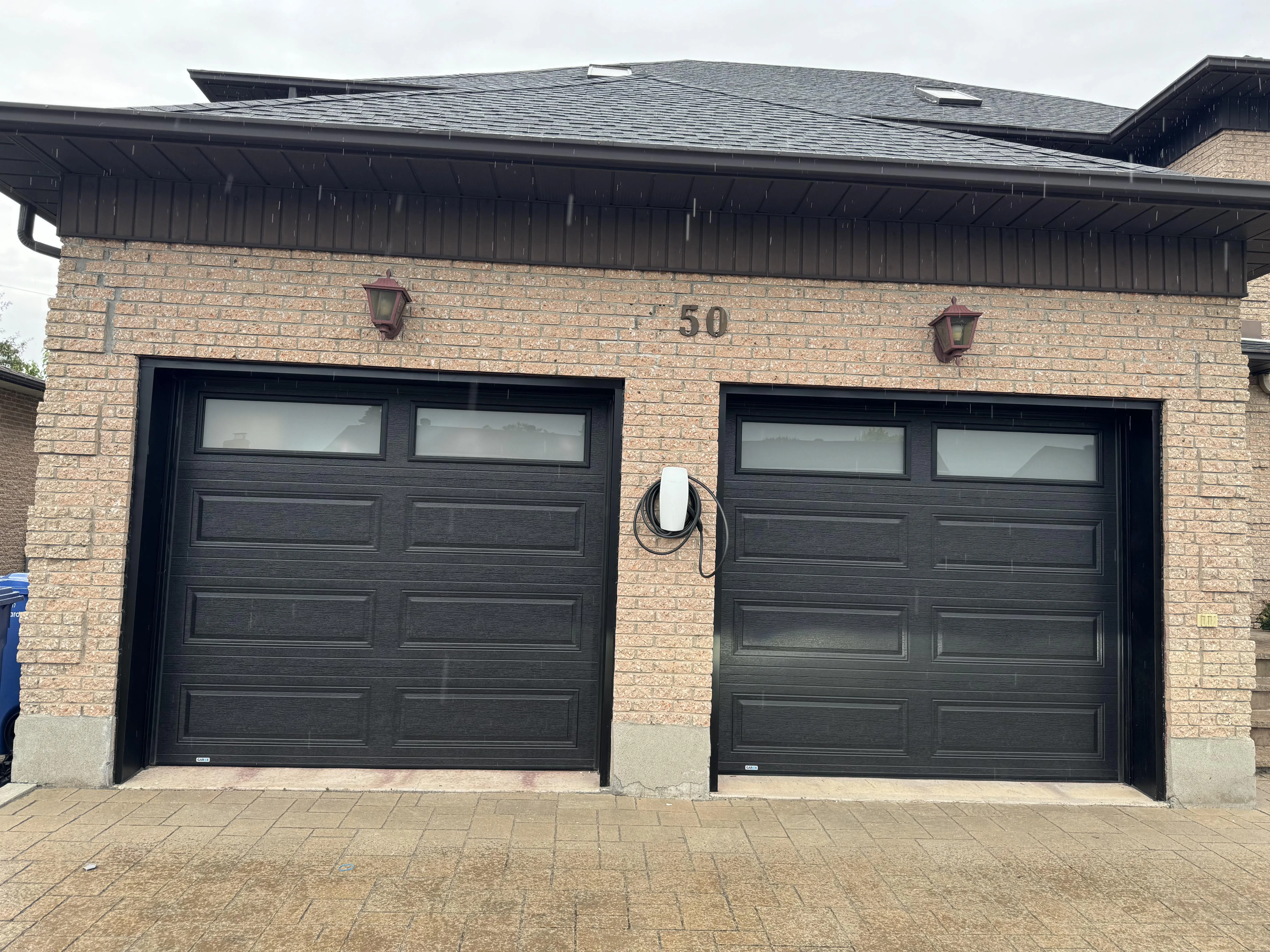 house with garage door installation 1