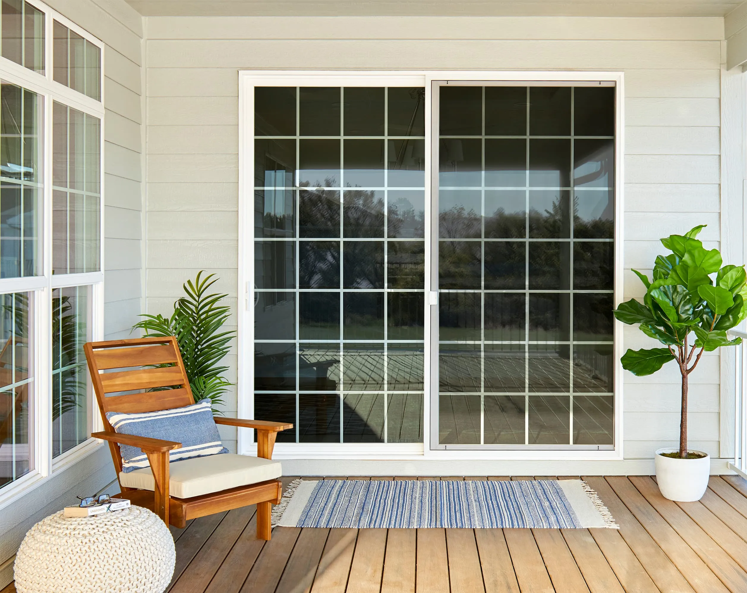 porte patio blanche