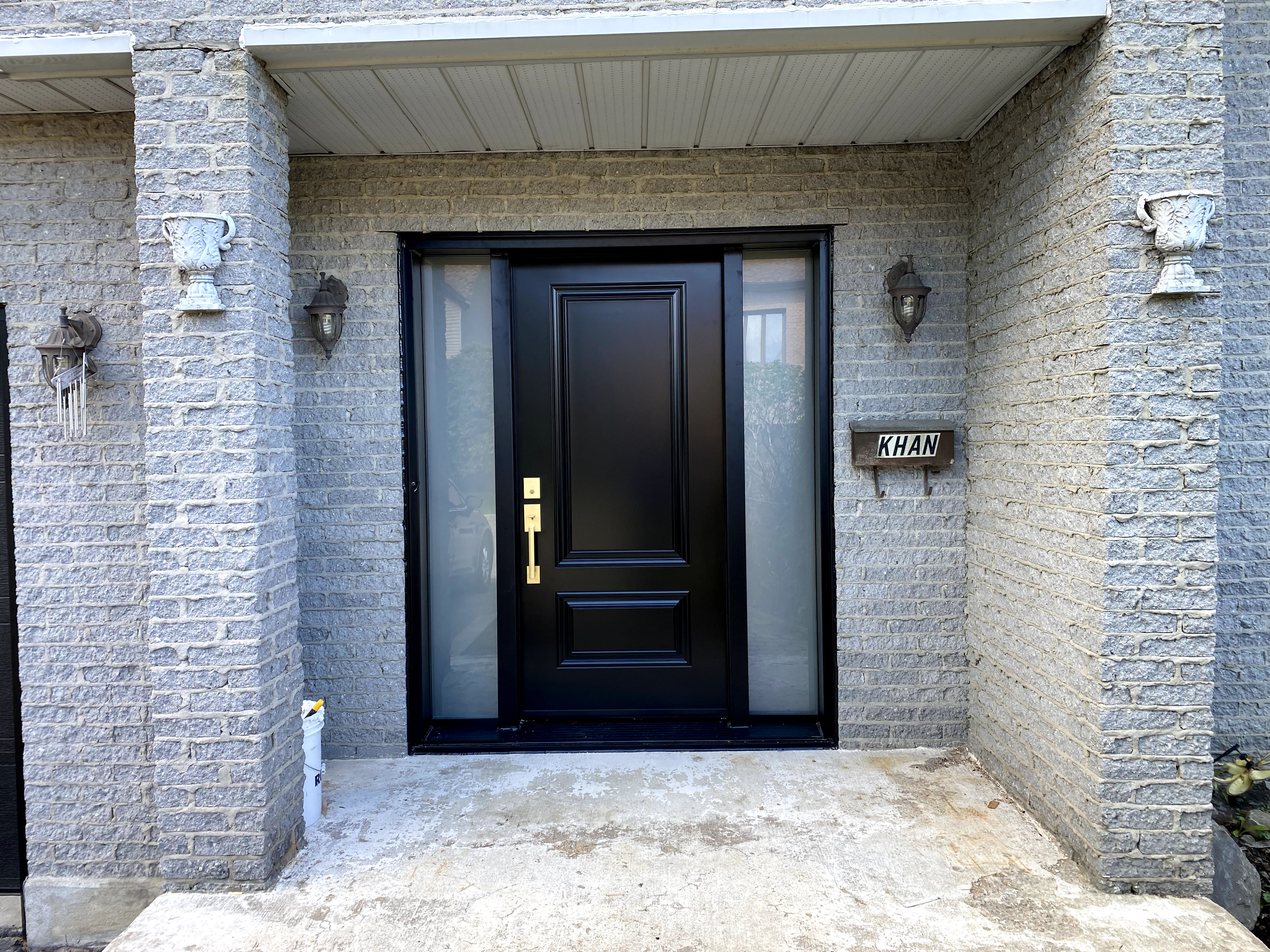 white door installation