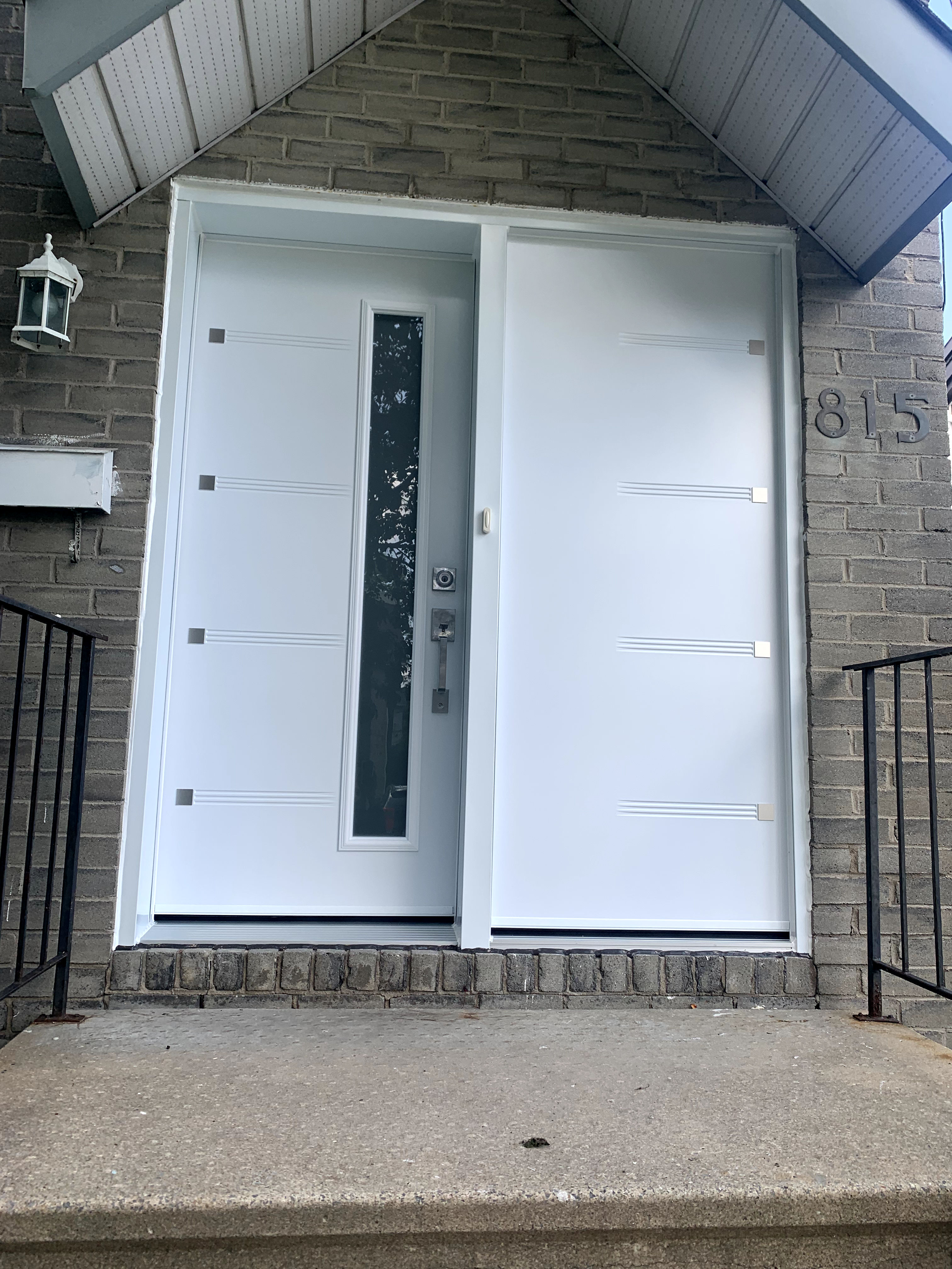 white door installation