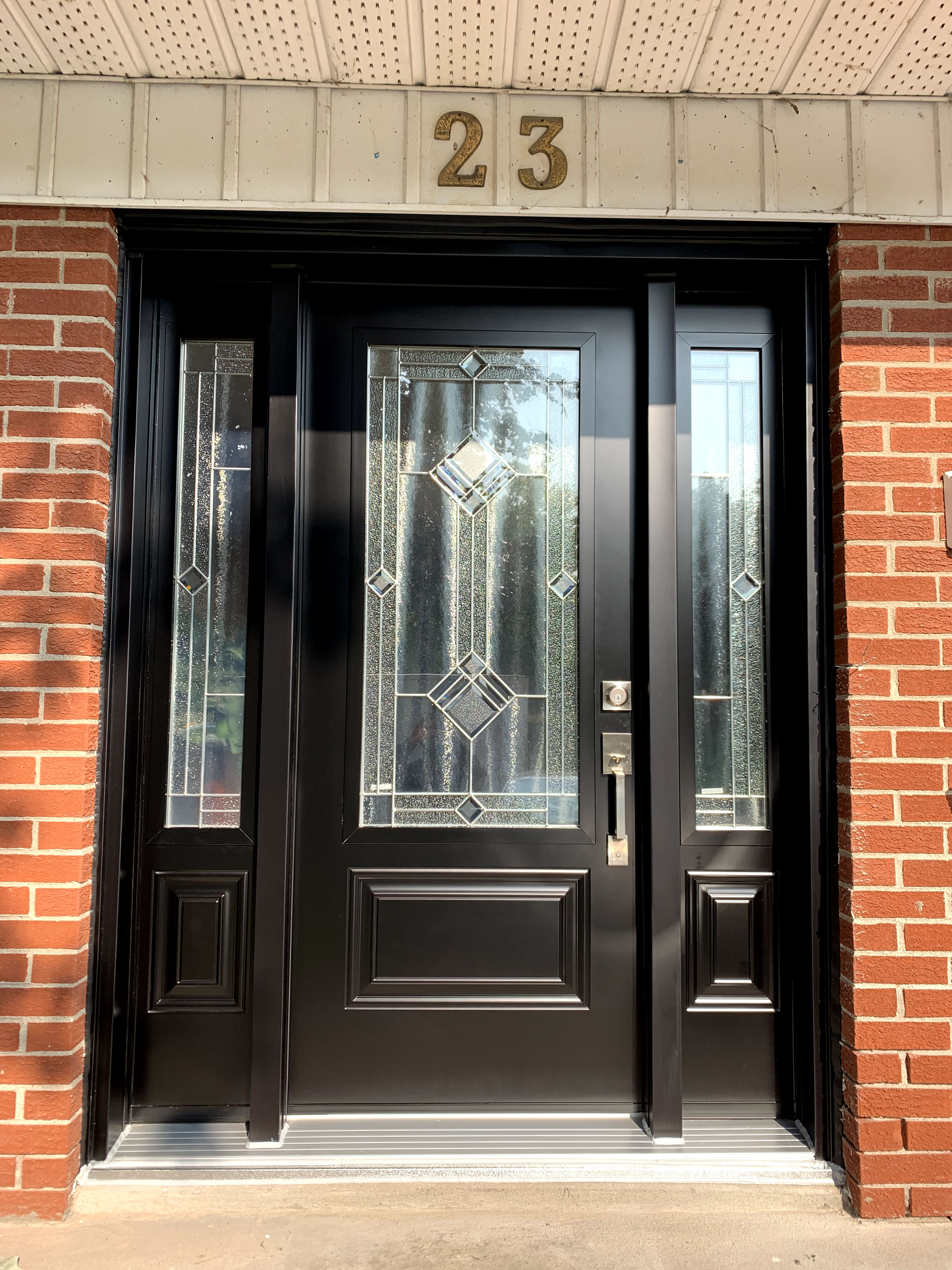 white door installation