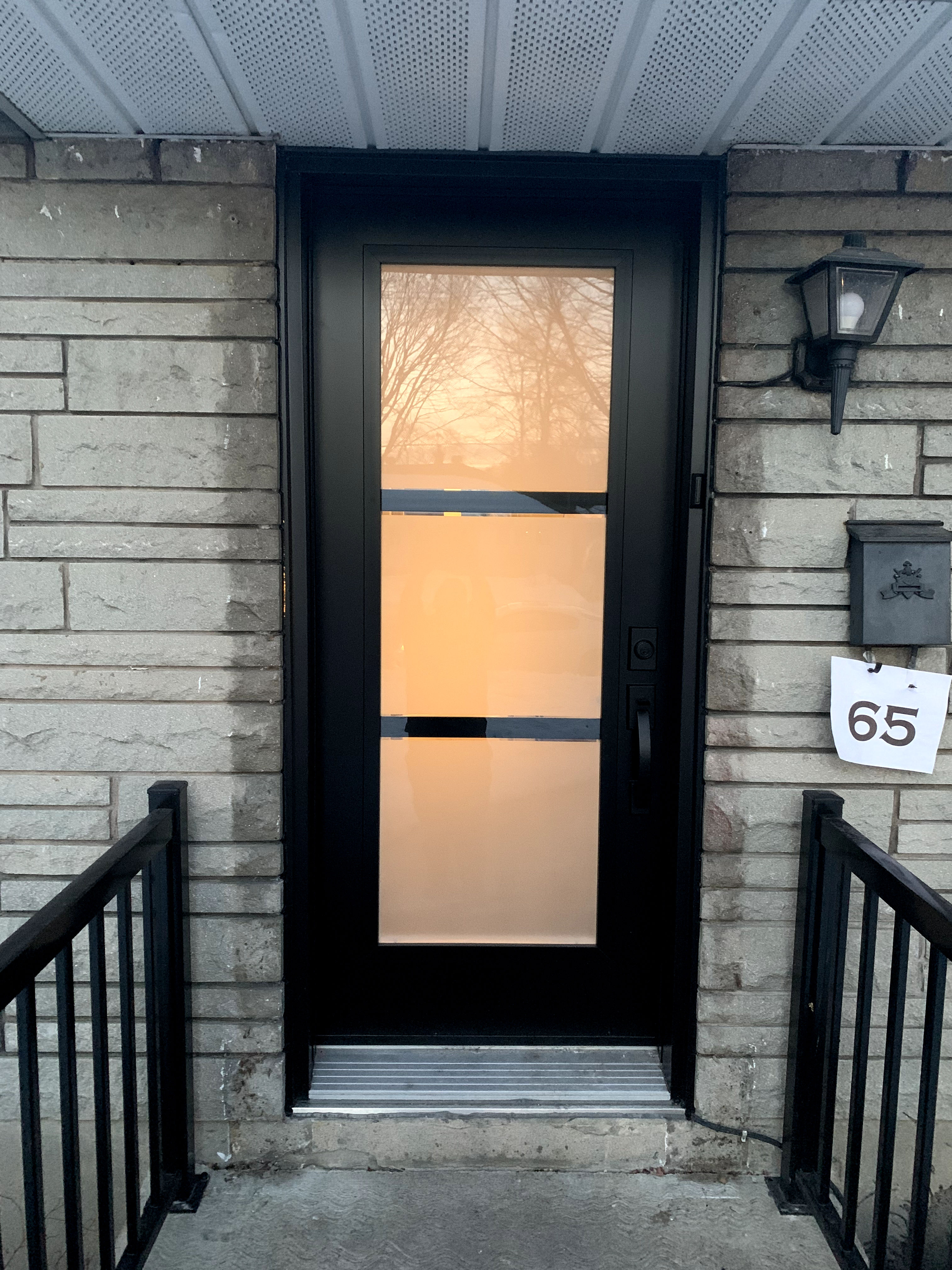 white door installation