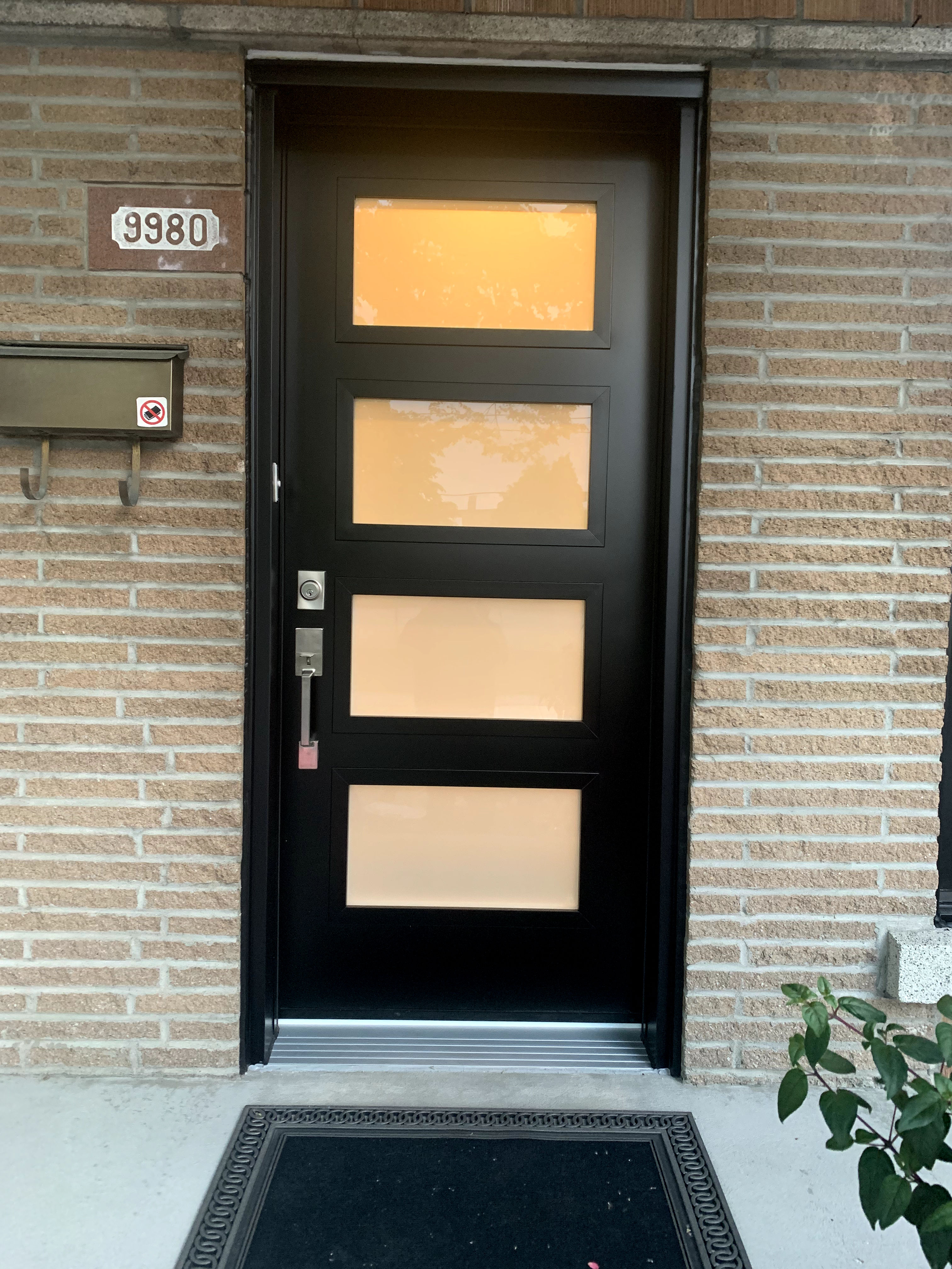 white door installation
