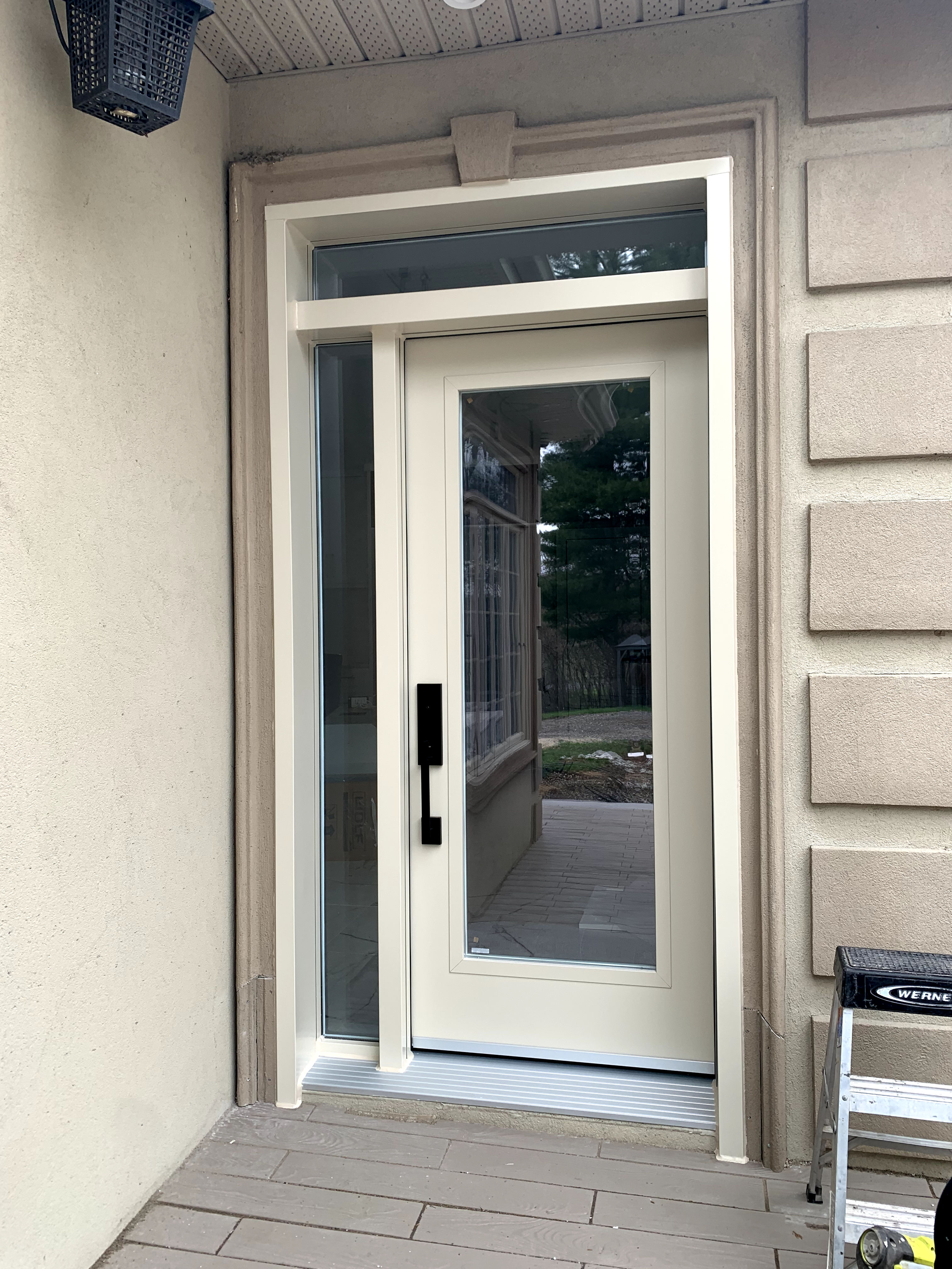 white door installation